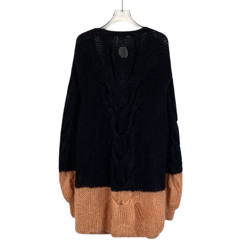 Loewe Loewe Black horsehair V-neck single row knit cardigan coat Size S / US 4 / IT 40 - 2 Thumbnail