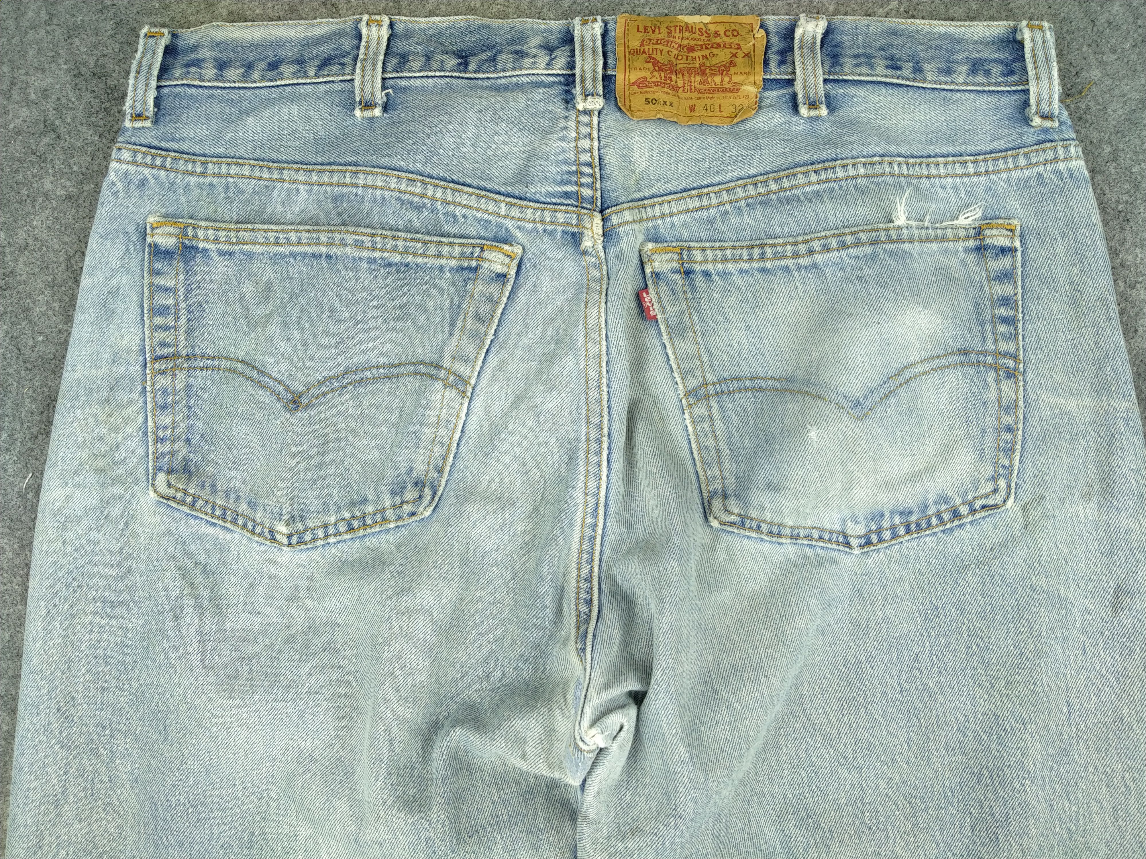Levi's Vintage Levi's 501xx Distressed Denim 37x29.5 -JN581 Size US 37 - 4 Thumbnail