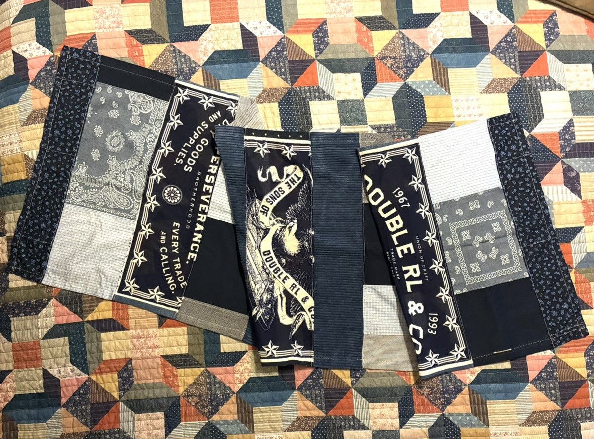 RRL Ralph Lauren CUSTOM RRL/ RL PATCHWORK SCARF (100% UPCYCLED RRL FABRICS) Size ONE SIZE - 7 Thumbnail