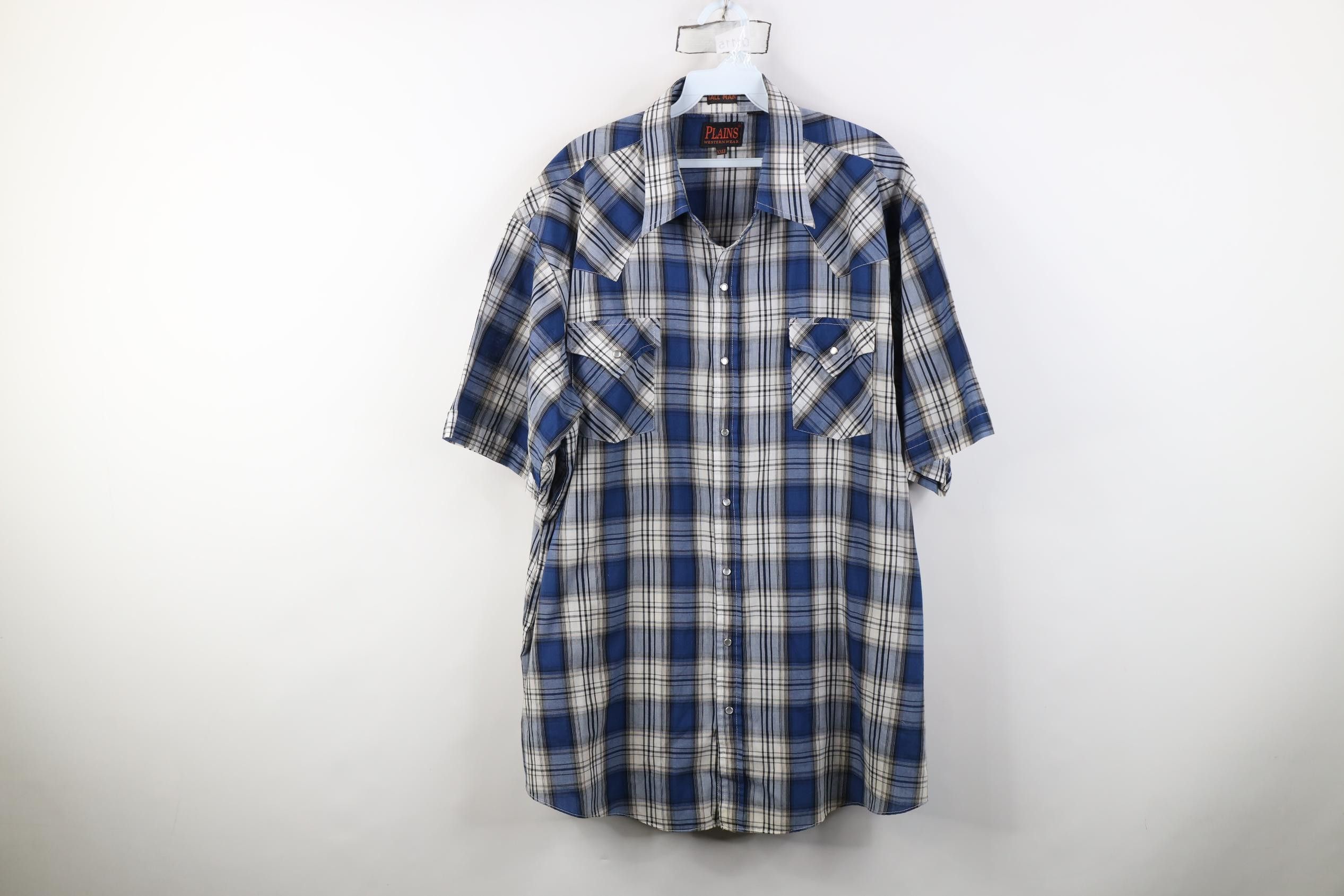 Vintage Vintage 90s Streetwear Cowboy Rodeo Snap Button Shirt Plaid Size US XXL / EU 58 / 5 - 1 Thumbnail