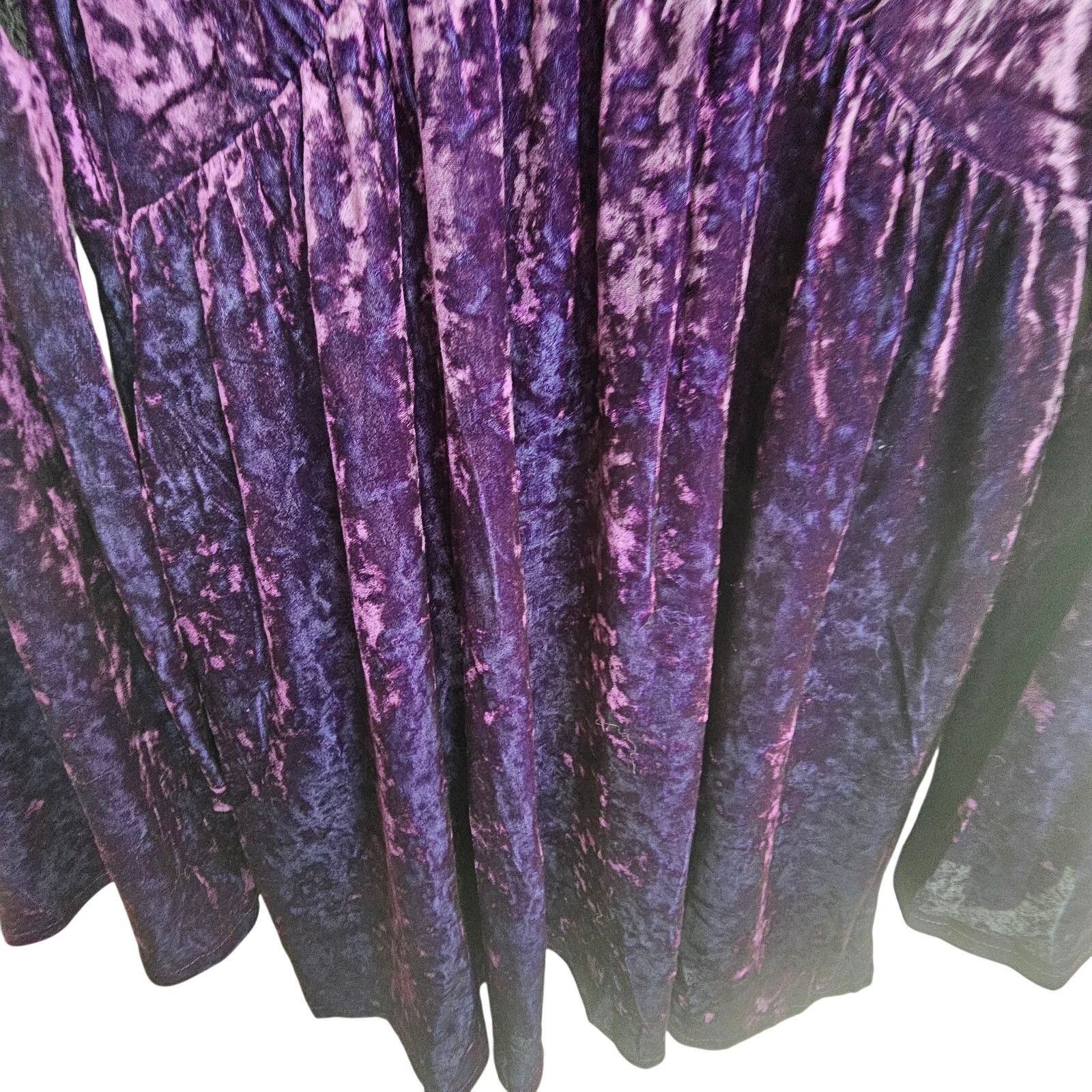 Disturbia NEW Disturbia Goth Dress 12 Heartache Crushed Velour Lace Size XL / US 12-14 / IT 48-50 - 4 Thumbnail