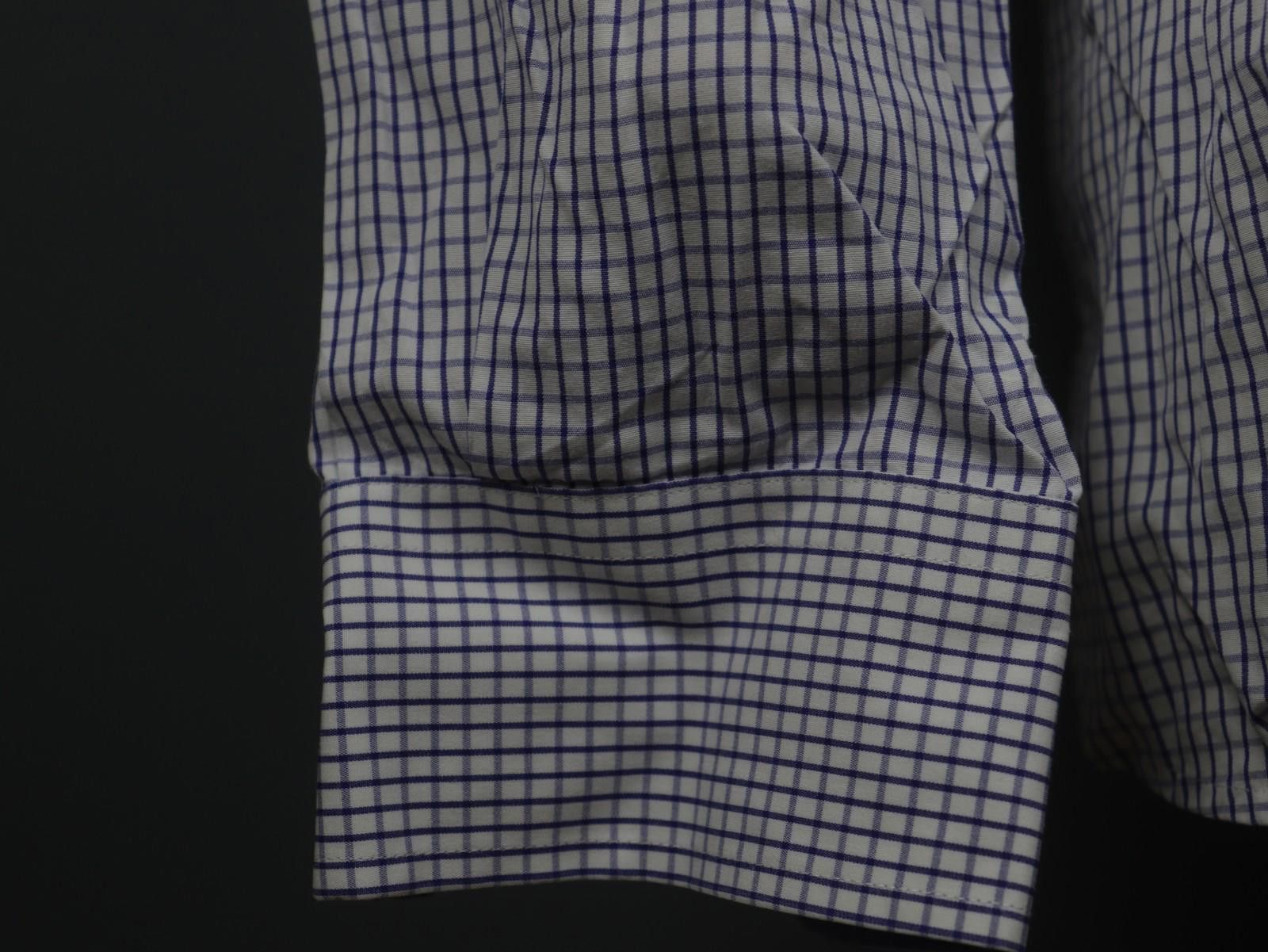 Designer Hackett London White Check Cotton Collar Shirt Size XL Size US XL / EU 56 / 4 - 7 Thumbnail