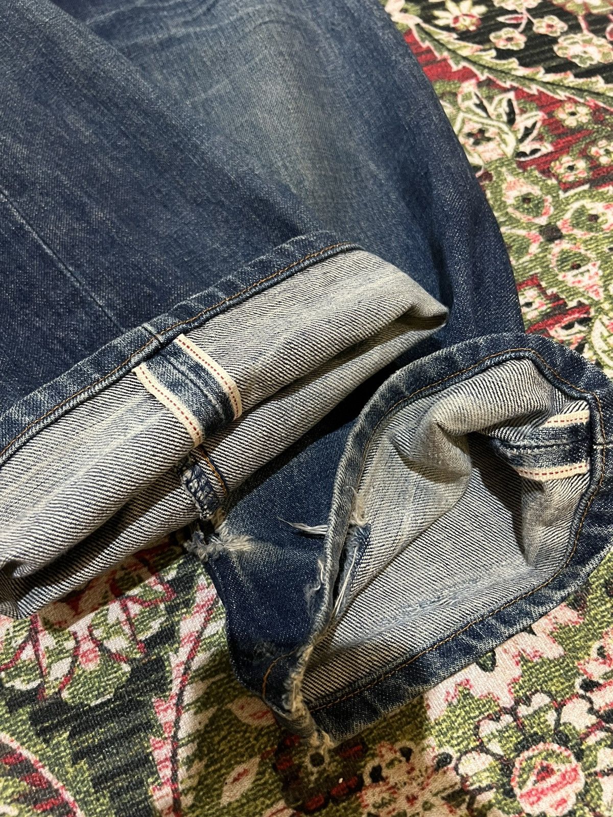 Levi's VINTAGE LEVIS 502 BIG E SELVEDGE DISTRESSED MUD WASH JEANS Size US 28 / EU 44 - 11 Thumbnail