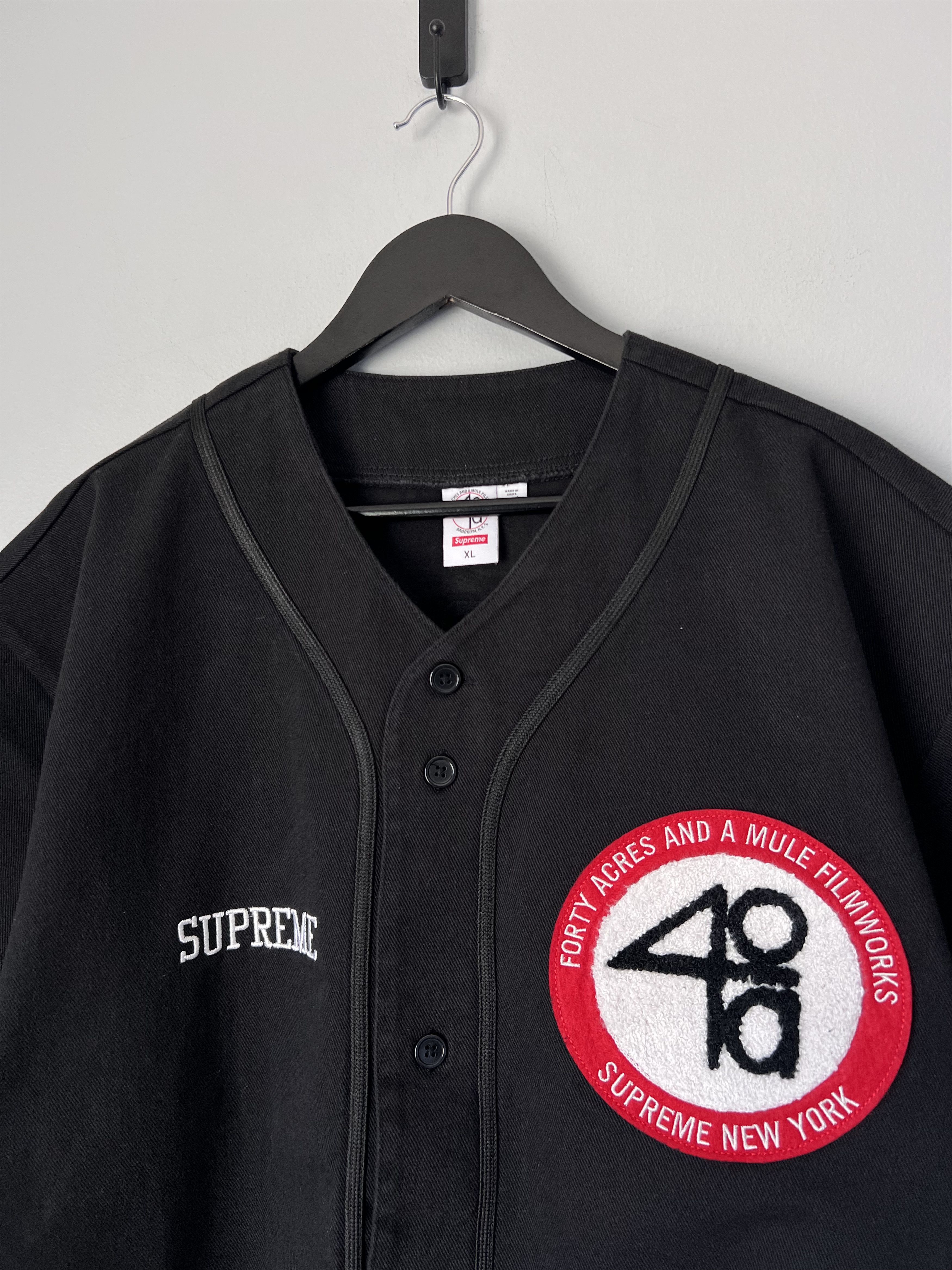 Supreme Supreme 40 Acres Spike Lee Baseball Jersey in Black