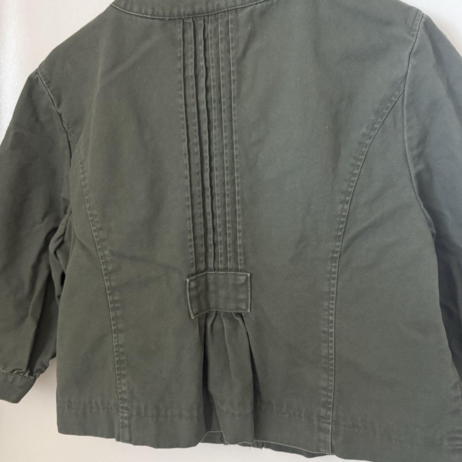 Other Studio Works Canvas Cropped 3/4 Sleeve Casual Career Jacket Size S / US 4 / IT 40 - 4 Thumbnail