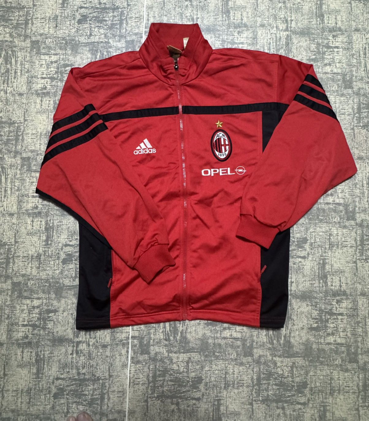 Adidas × Vintage Vintage Adidas AČ Milan Football jacket Soccer Track zip Size US M / EU 48-50 / 2 - 1 Thumbnail