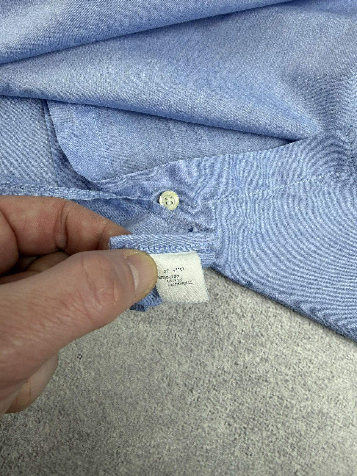 Dior Christian Dior Cotton Long Sleeve Shirt Blue Size 17 43-5 Size US XXL / EU 58 / 5 - 8 Thumbnail