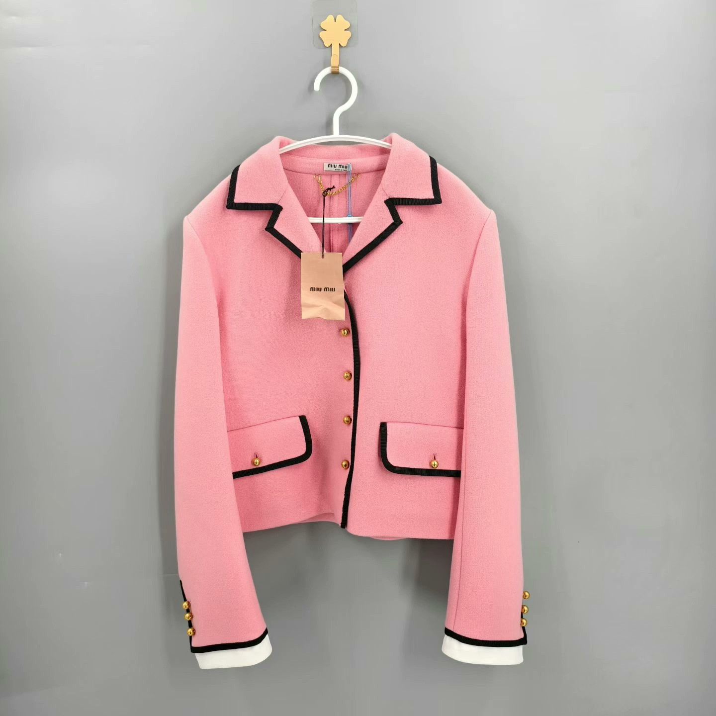 Miu Miu MiuMiu Rose Pink Wool Blazer Size M / US 6-8 / IT 42-44 - 1 Thumbnail