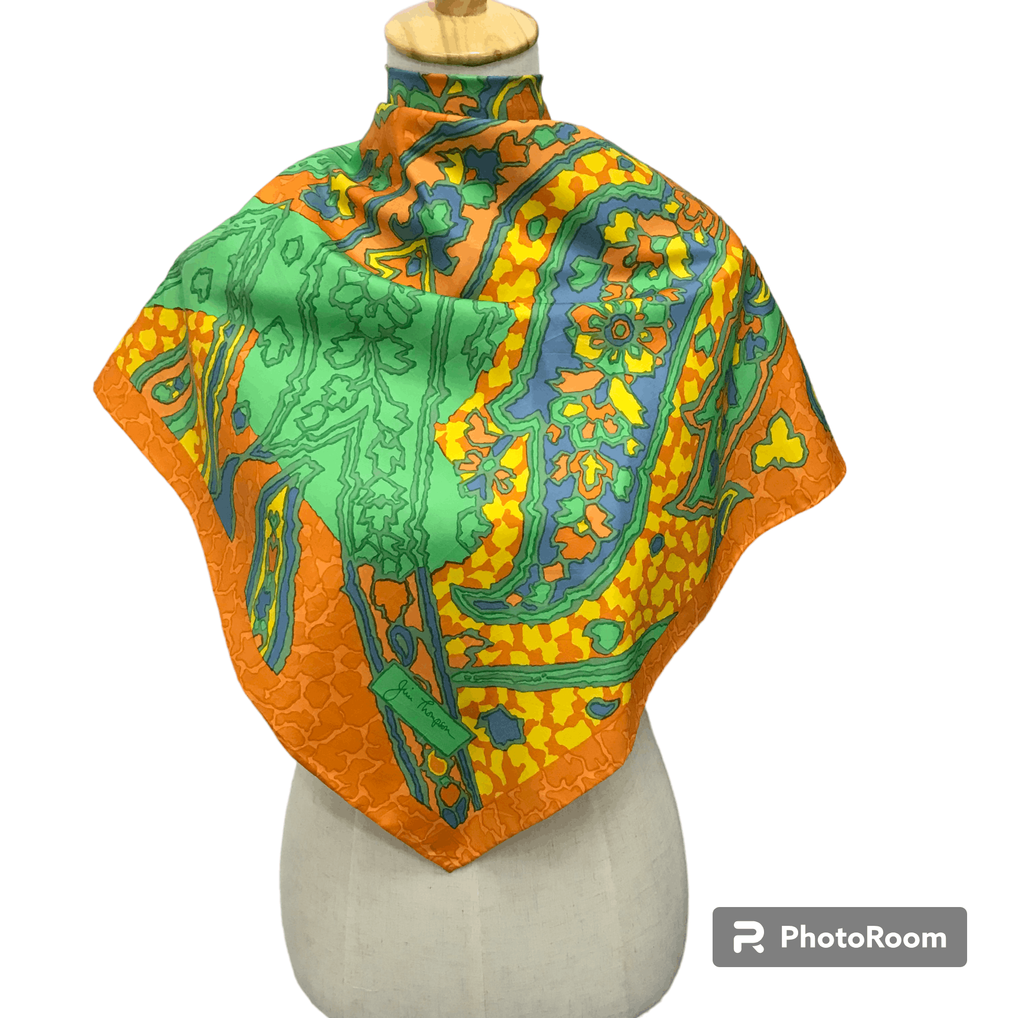 image of Archival Clothing x Jim Thompson Silk Scarf M146, Men's