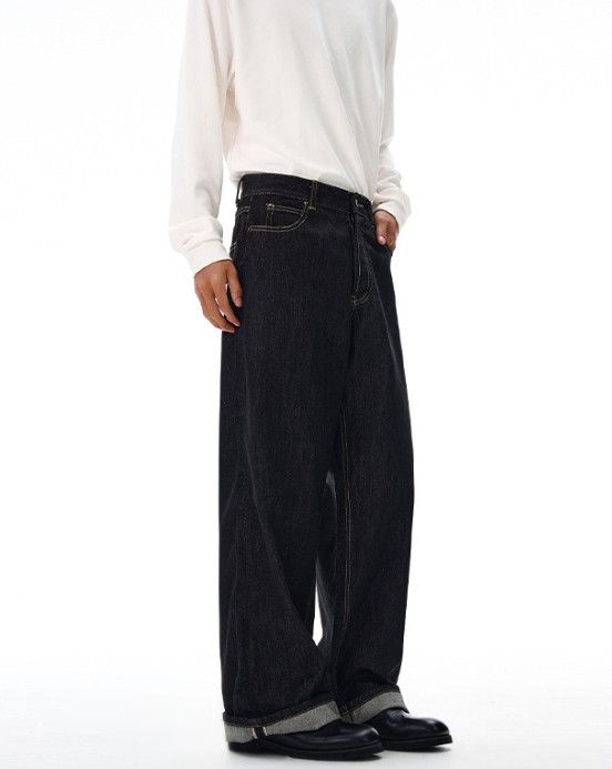 Japanese Brand American high street men's loose straight-leg baggy jeans Size US 32 / EU 48 - 4 Thumbnail