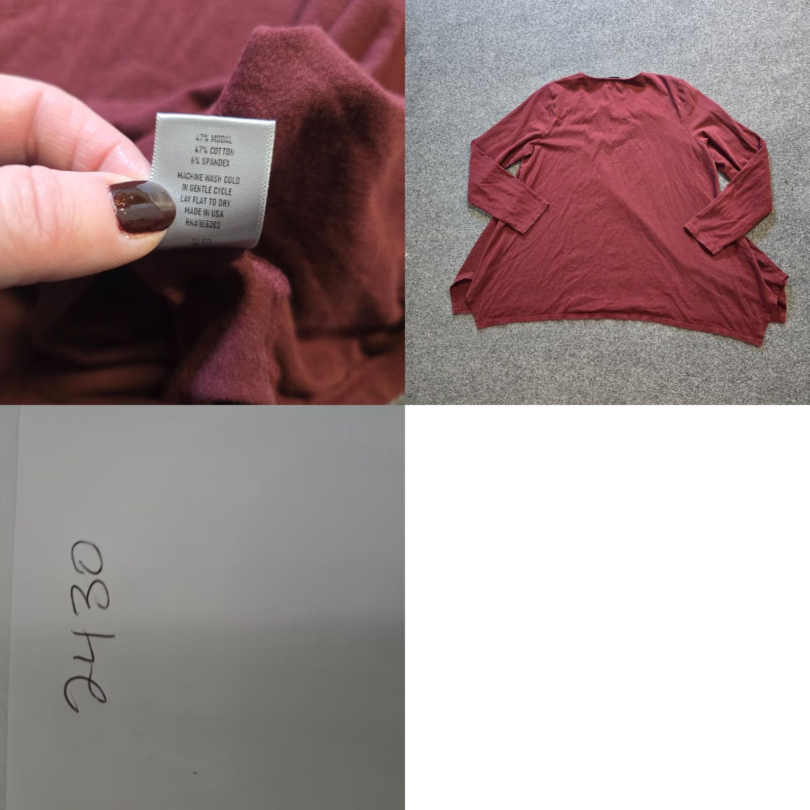 Vintage Chalet Et Ceci Top Blouse Tunic Long Sleeve Red Knit Cotton Stretchy Casual Women's M Regular Sleeve Round Neck Luxus? Size M / US 6-8 / IT 42-44 - 8 Thumbnail