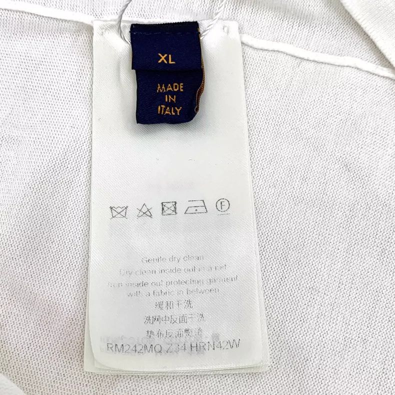 Louis Vuitton Louis Vuitton 24 white monogrammed cotton crew neck short Size US XL / EU 56 / 4 - 6 Thumbnail