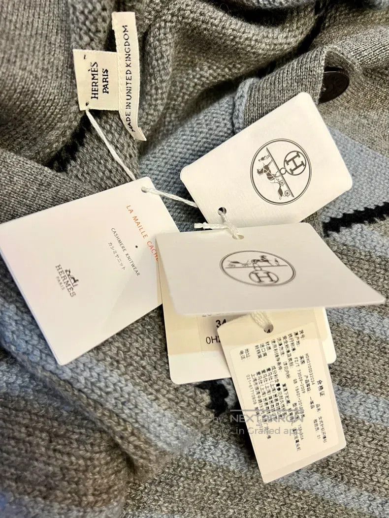 Hermes Hermes Pure cashmere oversized wide fit cardigan sweater Size XXS / US 00 / IT 34 - 8 Thumbnail