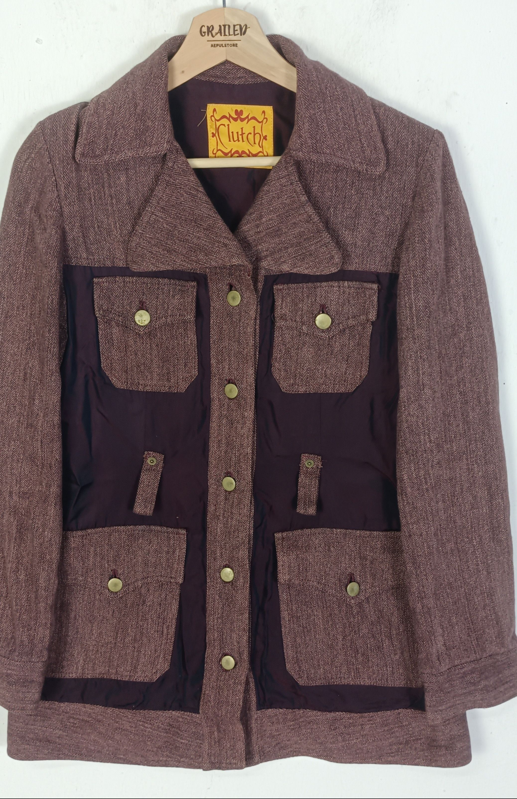 Japanese Brand Clutch Women Unlined Tailored Jacket Size S / US 4 / IT 40 - 3 Thumbnail