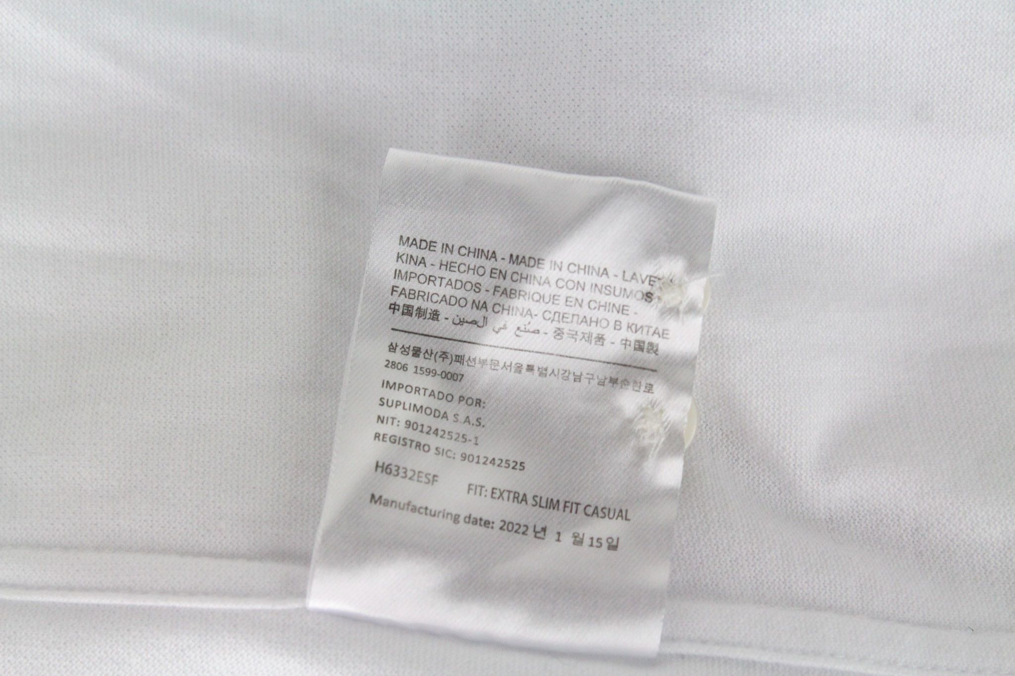Suitsupply 37/ 14 1/2/38/ 15 White Extra Slim Cotton Polo 72447 Size 38R - 7 Thumbnail
