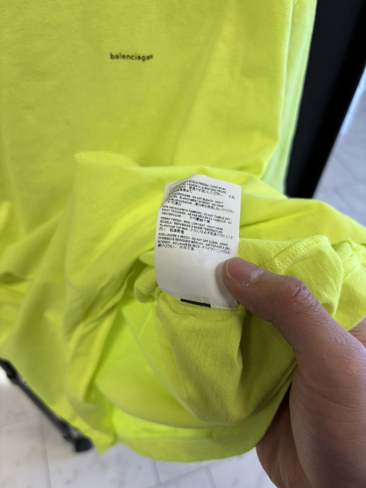 Balenciaga Balenciaga green copyright logo print tee Size US L / EU 52-54 / 3 - 7 Thumbnail