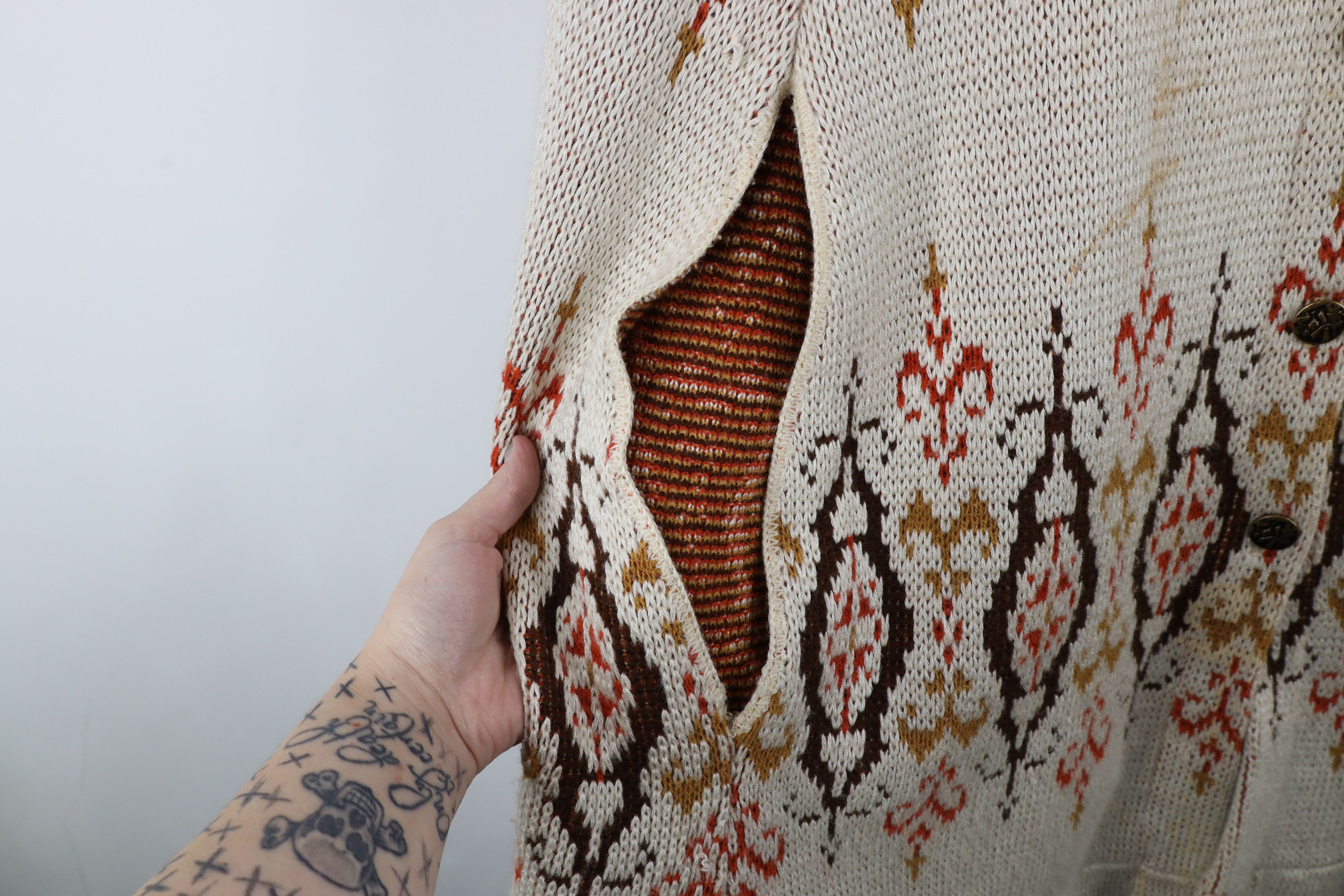 Vintage Vintage 60s 70s Mid Century Modern Sweater Cape Cardigan Size ONE SIZE - 9 Thumbnail