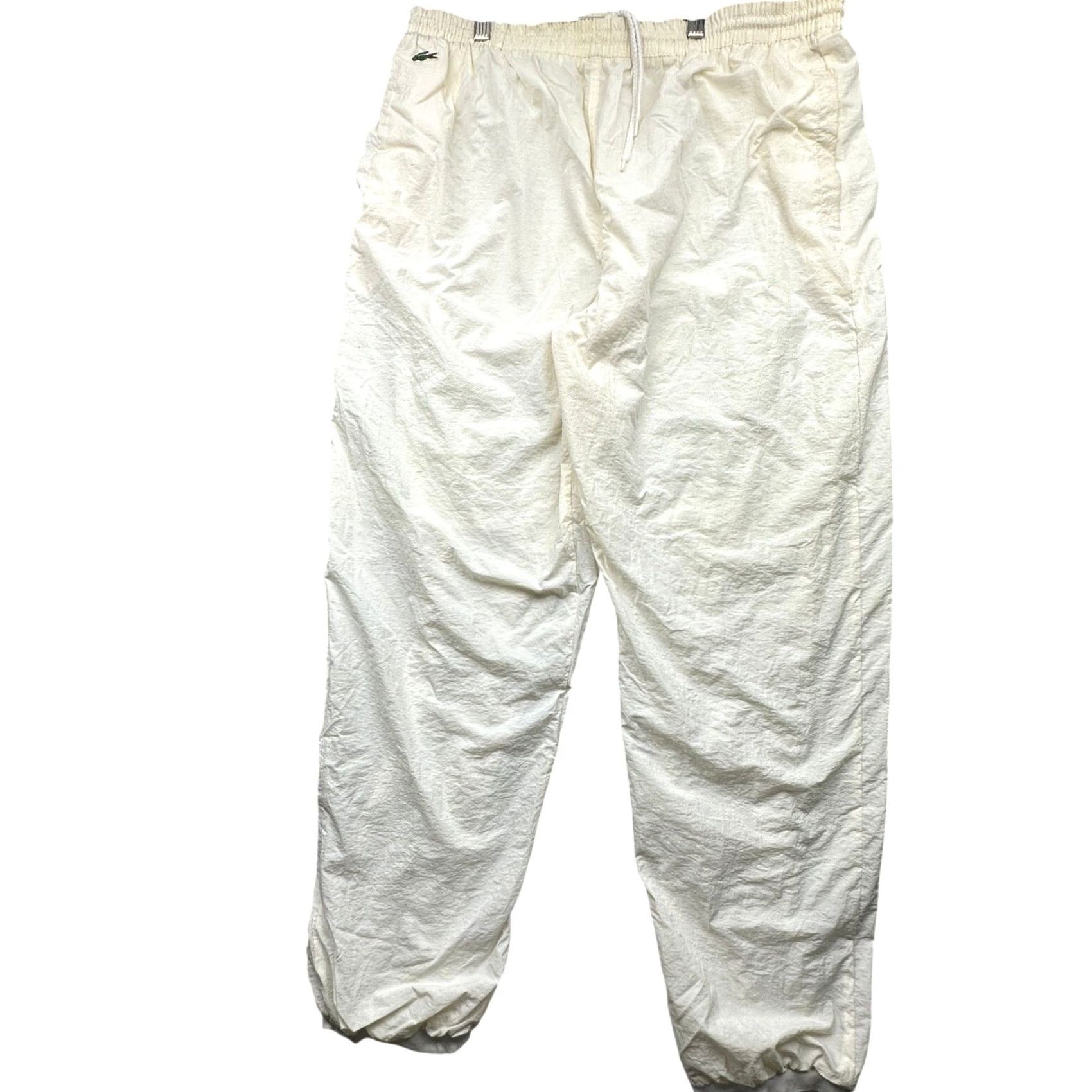 Lacoste VINTAGE Lacoste Nylon Windbreaker Pants Mens Large White Logo Jogger Windbreaker 90s 80s Casual Boys Mens Size US 33 - 2 Thumbnail