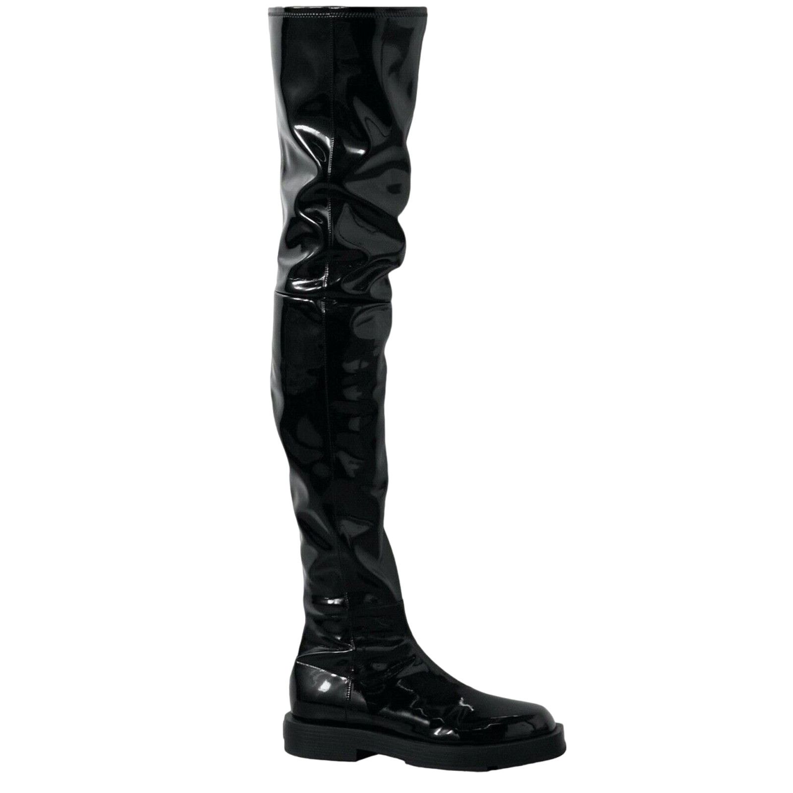 Givenchy Givenchy Squared Black Patent Leather Thigh High OTK Over Size US 11 / IT 41 - 1 Thumbnail