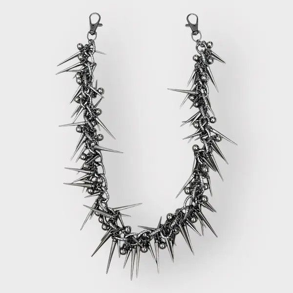 Jewelry Y2K Punk Spikes Wallet Keychain Size ONE SIZE - 8 Thumbnail