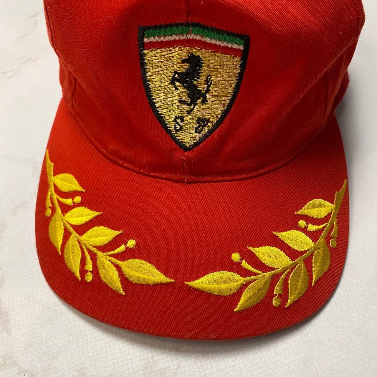 Ferrari Ferrari Red Vintage Cap Hats Big Logo Italia Formula Uno Size ONE SIZE - 3 Thumbnail