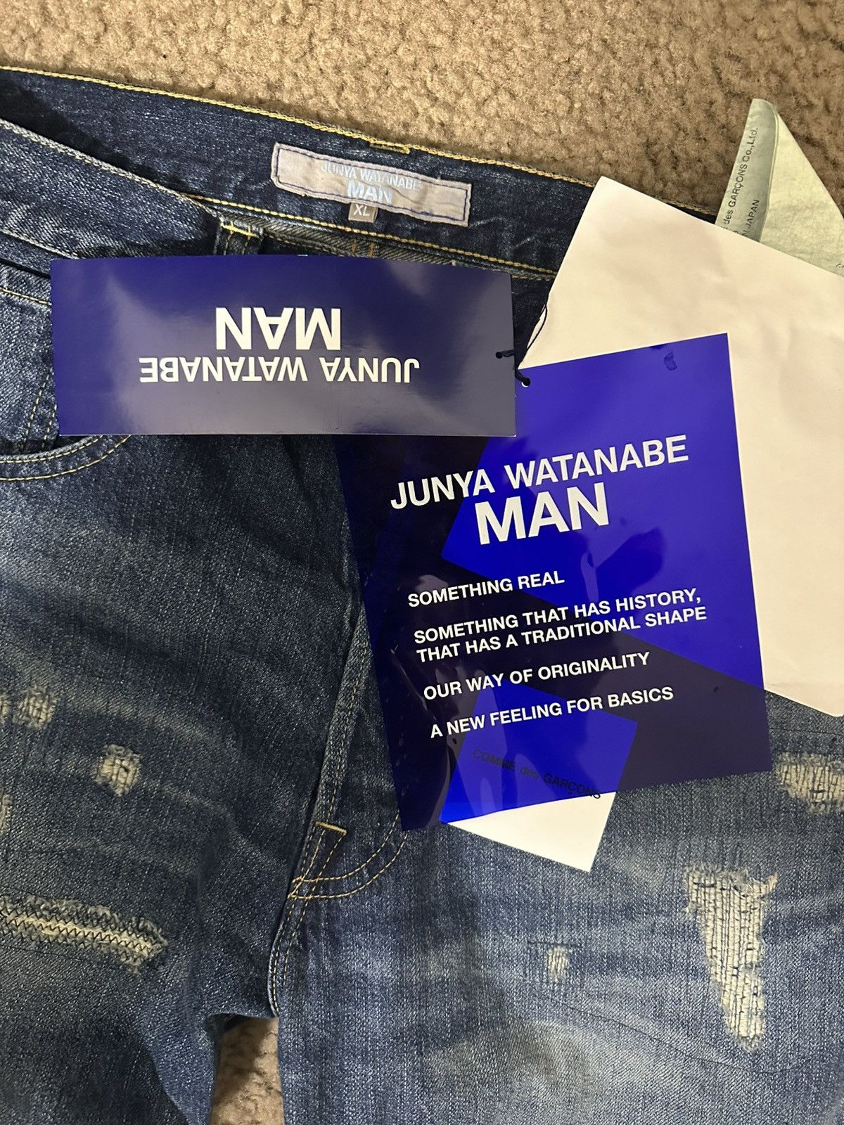 Junya Watanabe Junya Watanabe Men blue patched denim Size US 34 / EU 50 - 4 Thumbnail