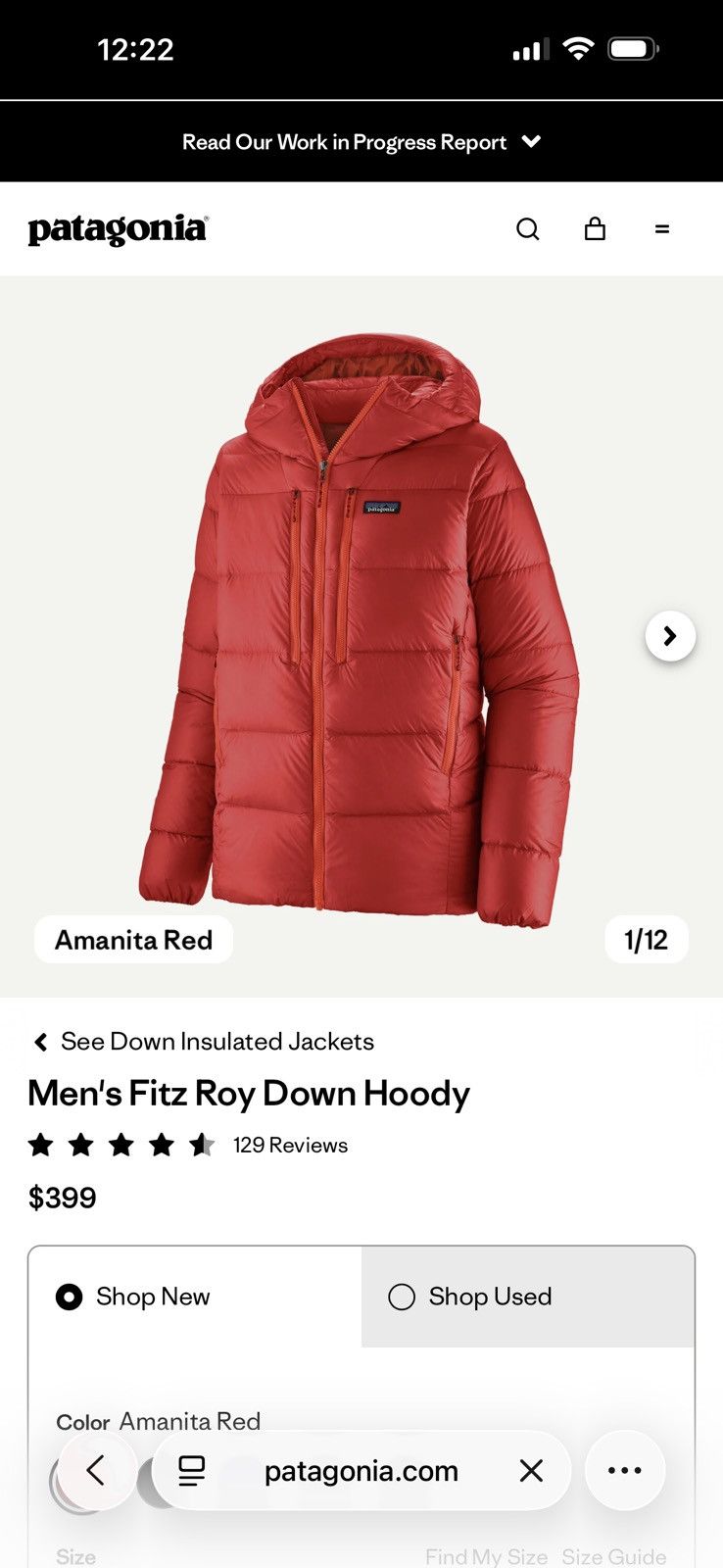 Patagonia Patagonia Fitz Roy Size US L / EU 52-54 / 3 - 7 Thumbnail
