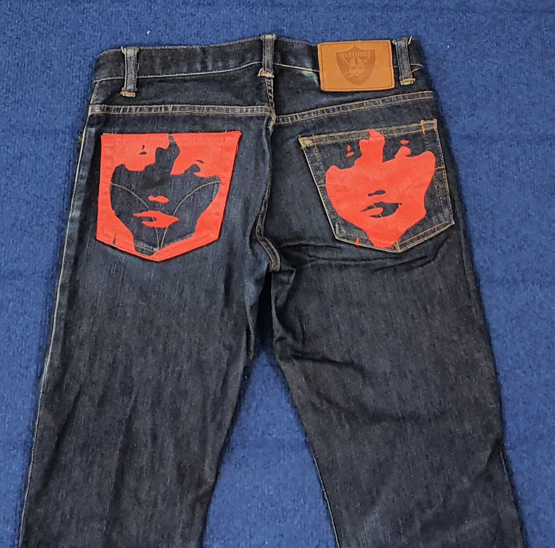 Hysteric Glamour Vintage Hysterics Raiders Custom Iconic Logo Jeans C272N6 Size 27" / US 4 / IT 40 - 2 Thumbnail