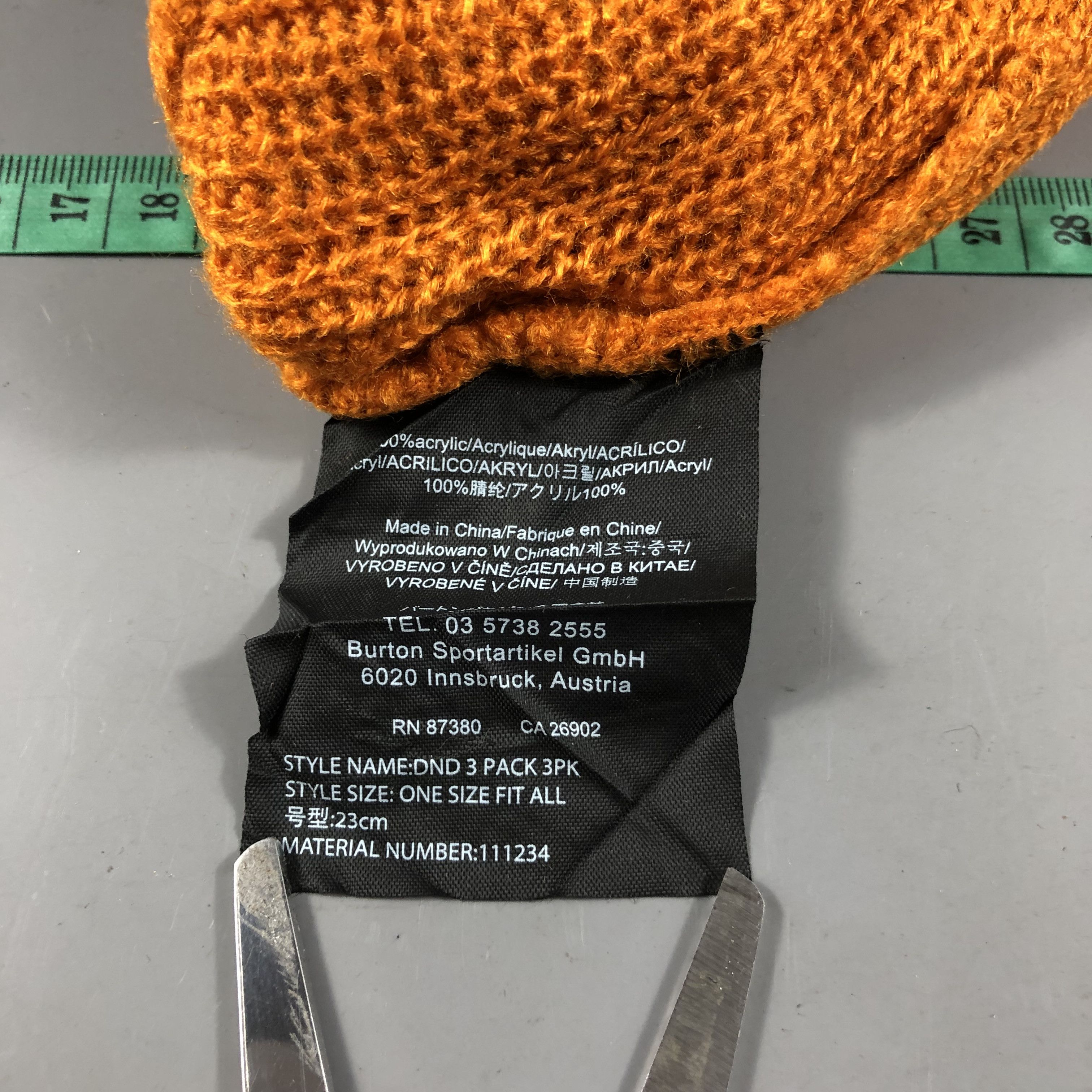 Burton Burton Orange Beanie Snowcap Snow Hat B876 Size ONE SIZE - 5 Thumbnail