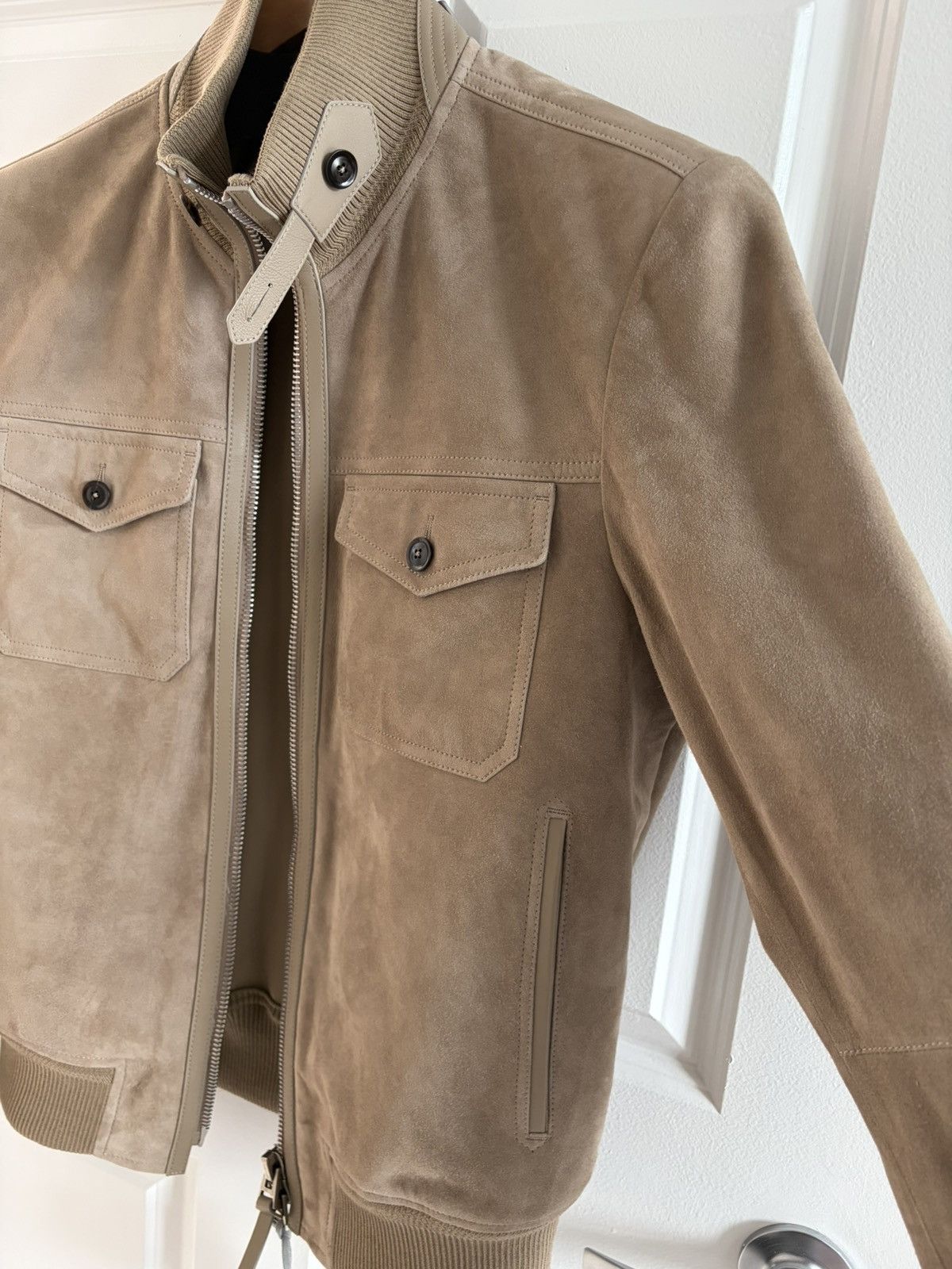 Tom Ford Tom Ford Suede Pocket Bomber Jacket 52 LBS060 LMS020S25 Size US L / EU 52-54 / 3 - 3 Thumbnail