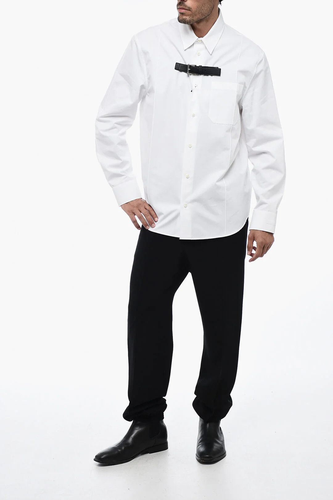 Versace og1mm0426 Long-Sleeve Shirt in White Size US M / EU 48-50 / 2 - 4 Thumbnail