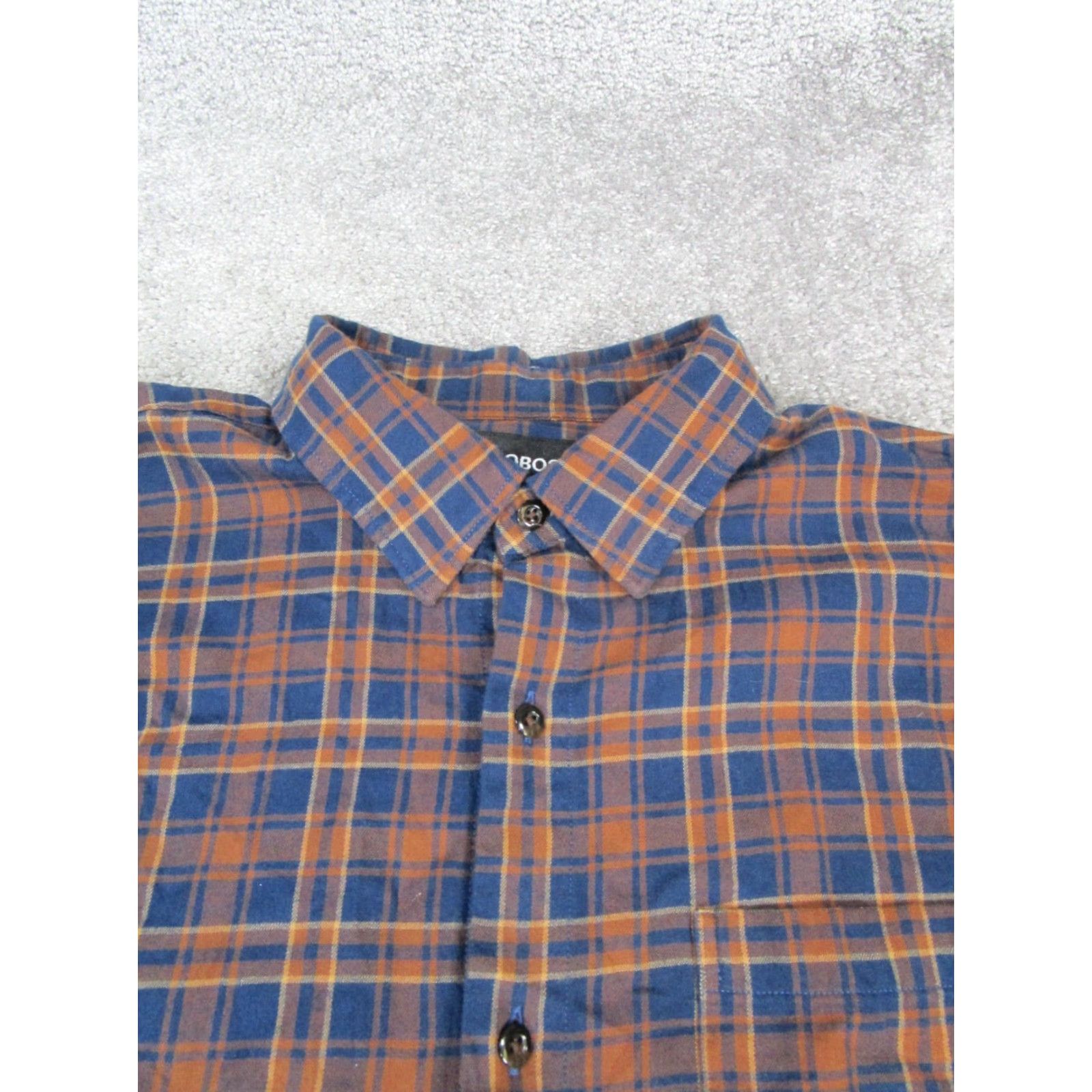 Bonobos Bonobos Flannel Shirt Mens Large Blue Cotton Button-Up Slim Size US L / EU 52-54 / 3 - 2 Thumbnail
