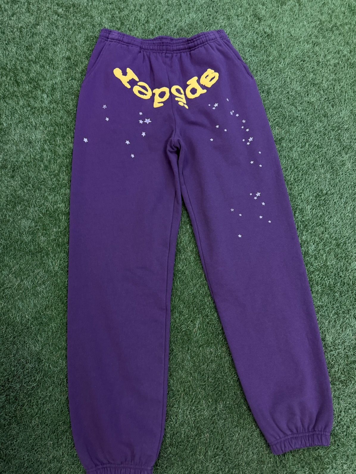Sp5der Spider Worldwide Purple Sweatpants Size M (NEW) Size US 30 / EU 46 - 3 Thumbnail