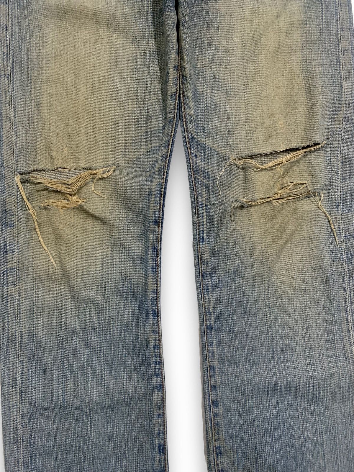 KMRii Vintage Japanese Brand Mud Wash Distressed Grunge Jeans Size US 31 - 6 Thumbnail