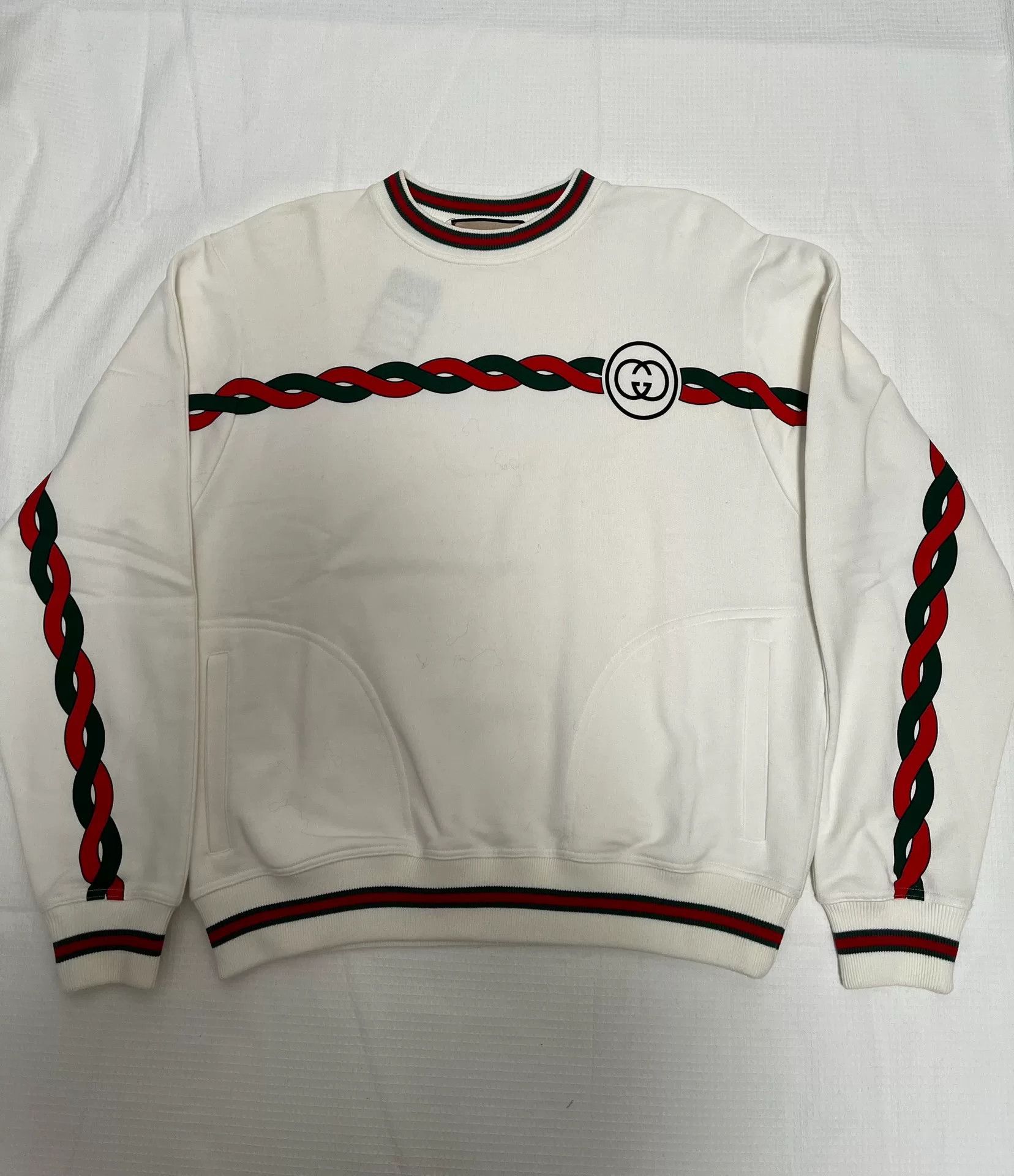 Gucci Gucci White Crewneck Sweatshirt S Size US S / EU 44-46 / 1 - 1 Thumbnail