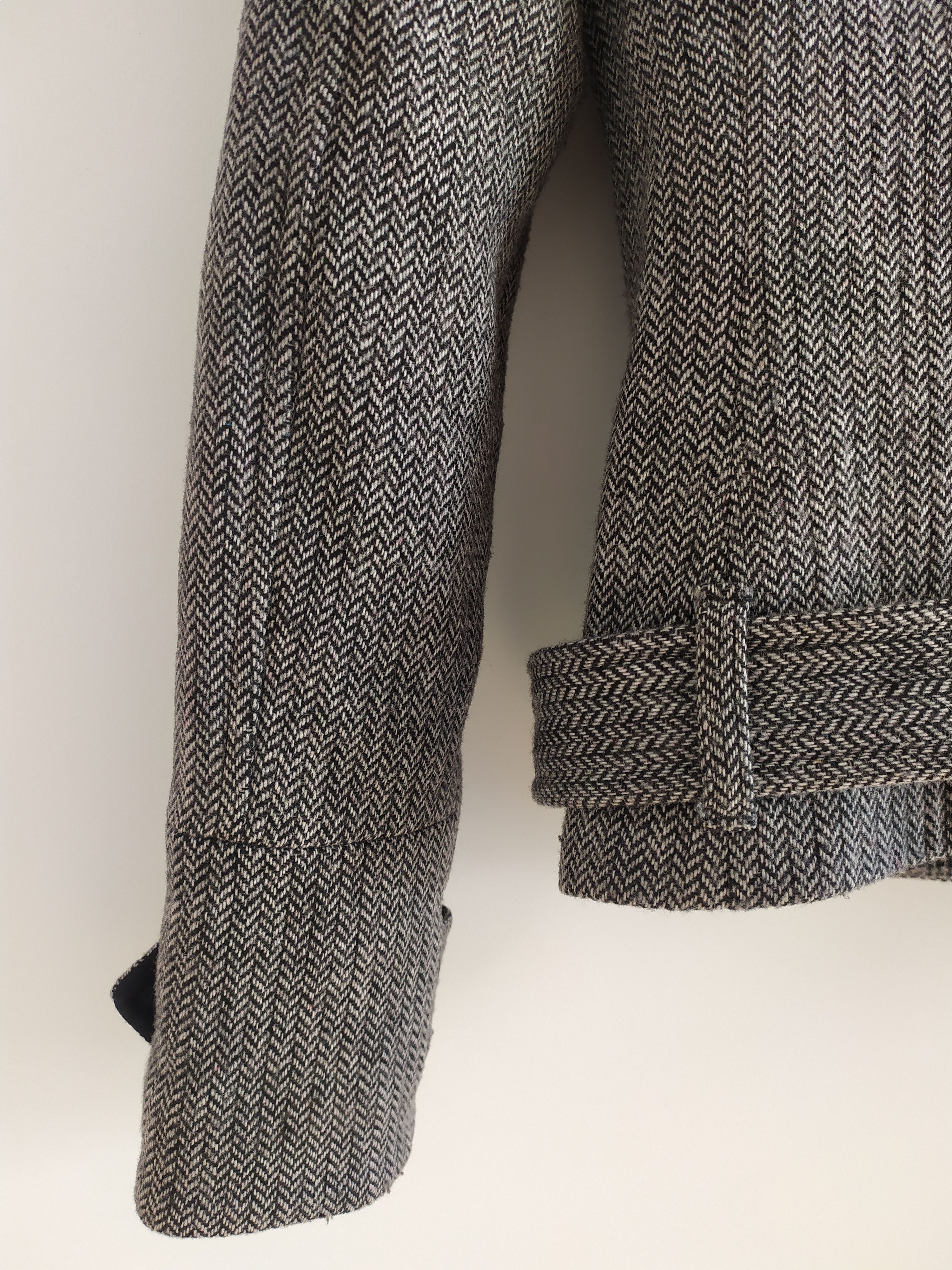 Mexx Ladies Herringbone short Tweed wool Coat for Women Size XXS / US 00 / IT 34 - 9 Thumbnail