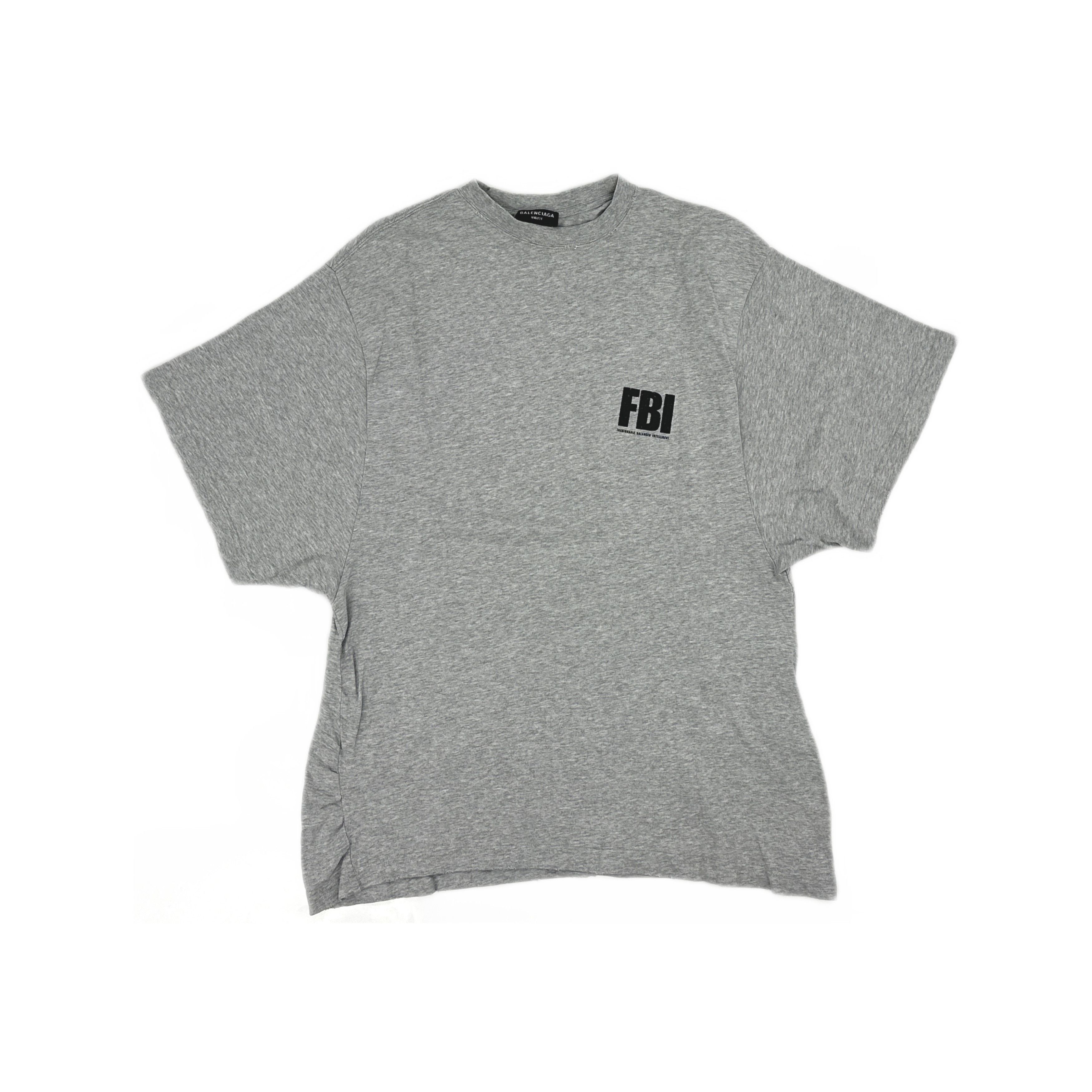 Balenciaga Balenciaga FBI Logo T-Shirt Size L Size US L / EU 52-54 / 3 - 1 Thumbnail