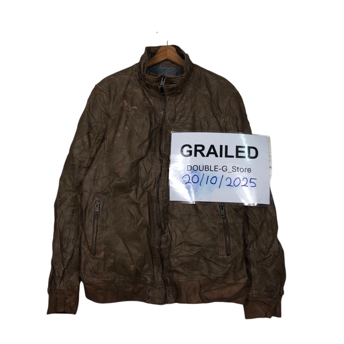 Japanese Brand 📌Vintage Genuine Leather Biker Jacket Angelo Litrico Size US XXL / EU 58 / 5 - 1 Thumbnail