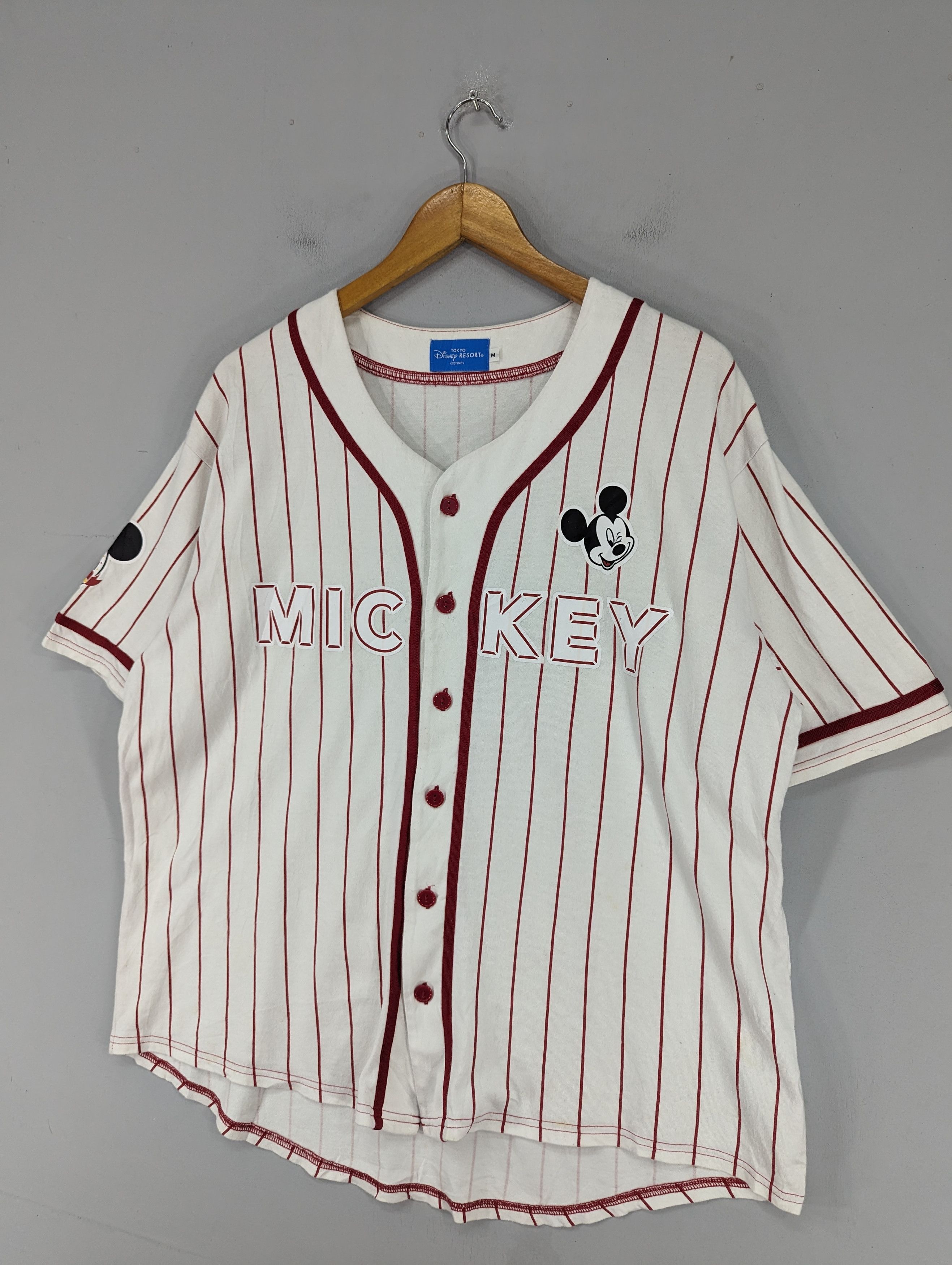 Disney × Mickey Mouse 🔥RARE🔥Mickey Mouse Baseball Button Ups Shirts Size US M / EU 48-50 / 2 - 3 Thumbnail