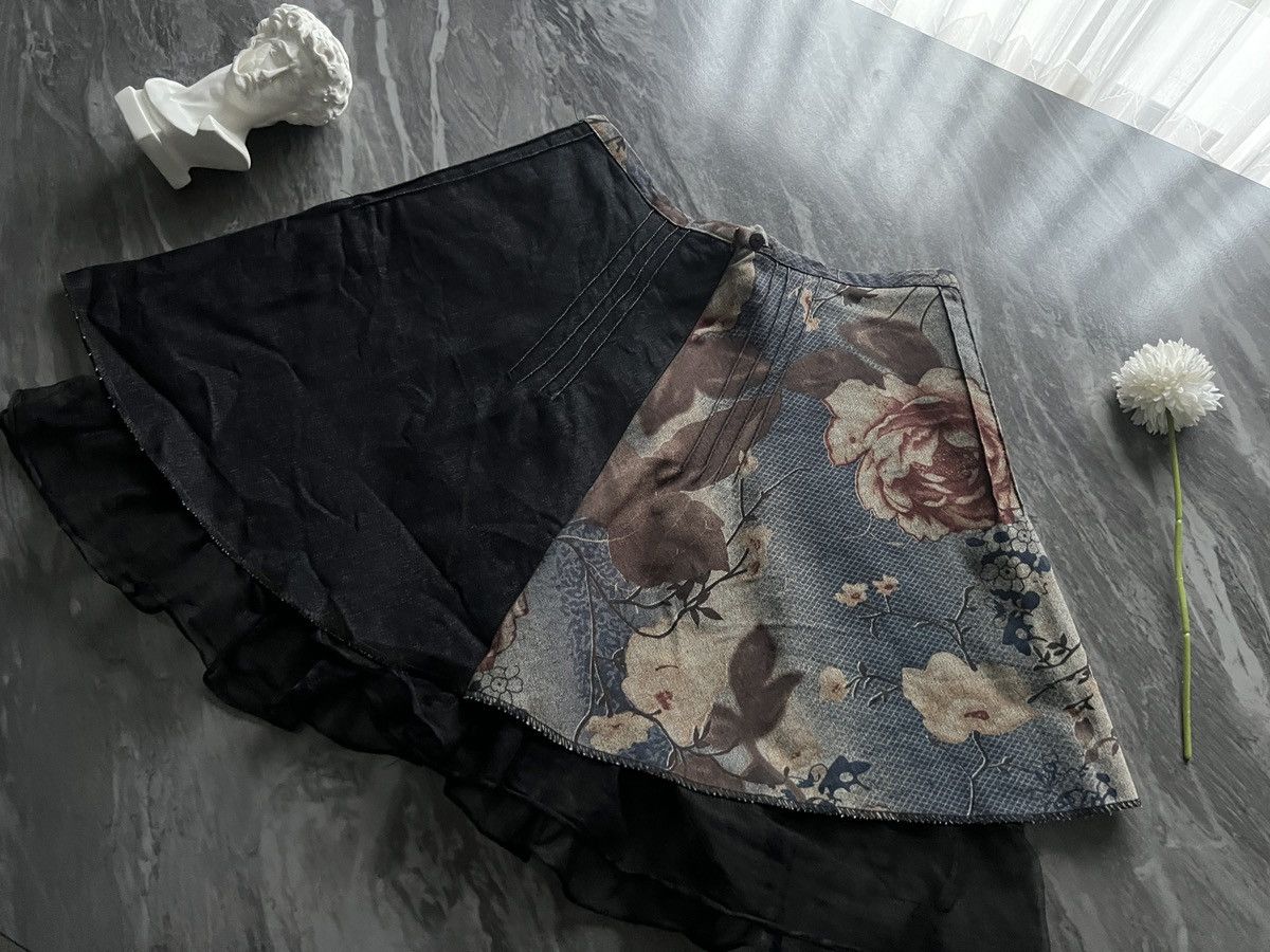 Morgan De Toi Morgan De Toi : Skirt Two Layer Denim Rare Pattern Size 26" / US 2 / IT 38 - 1 Thumbnail