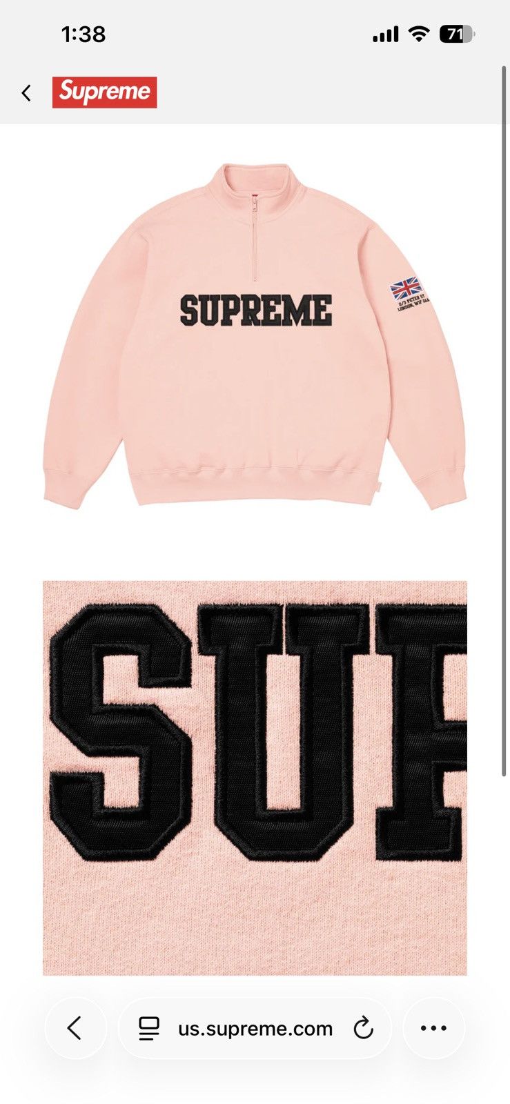 Supreme Supreme Shop Flag Half Zip Pullover Size US M / EU 48-50 / 2 - 2 Thumbnail