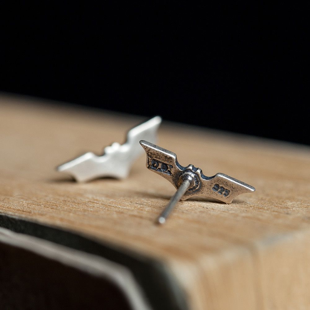 Jewelry Bat Modern Earrings One Pairs Chrome Jewelry Size ONE SIZE - 2 Thumbnail