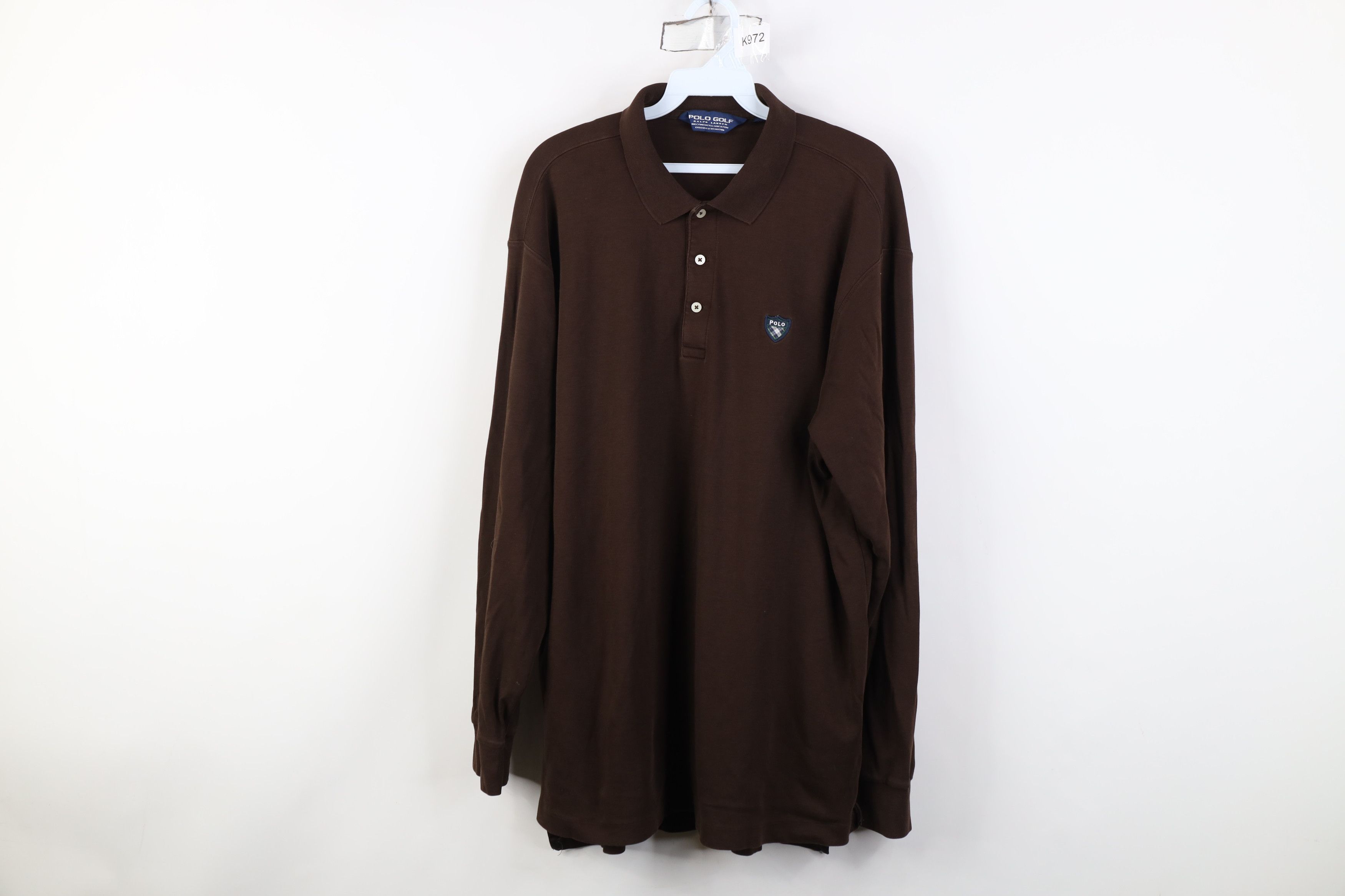 Ralph Lauren Vintage 90s Polo Golf Ralph Lauren Cotton Long Sleeve Polo Size US XL / EU 56 / 4 - 1 Thumbnail
