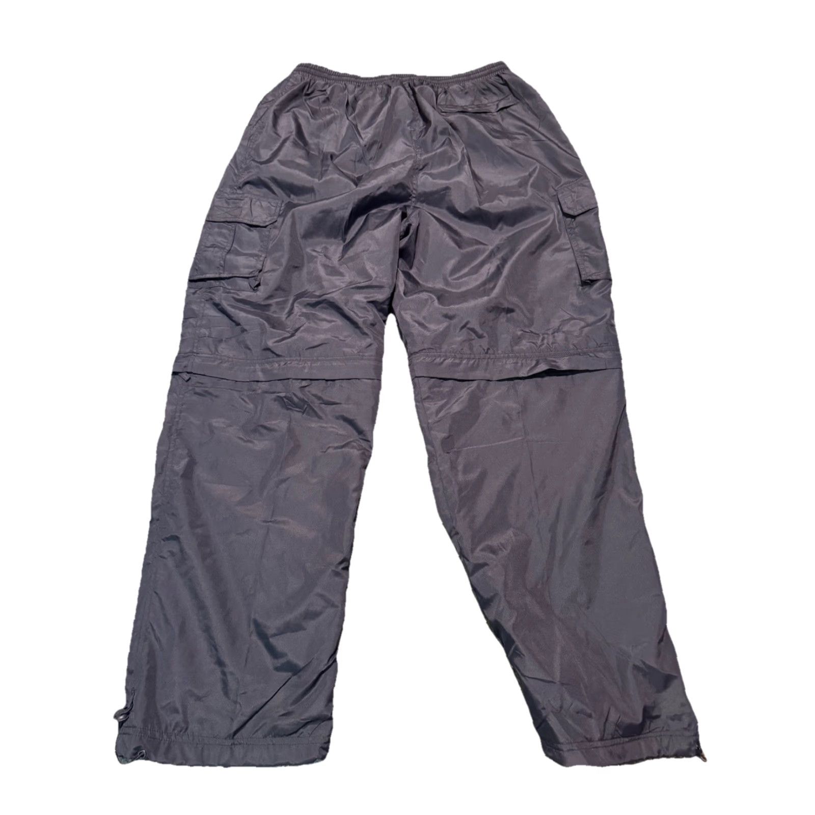 Nike VINTAGE Nike Mens Black Cargo Pants/Shorts Windbreaker 90s Baggy L/XL Wind Pants Size US 33 - 6 Thumbnail