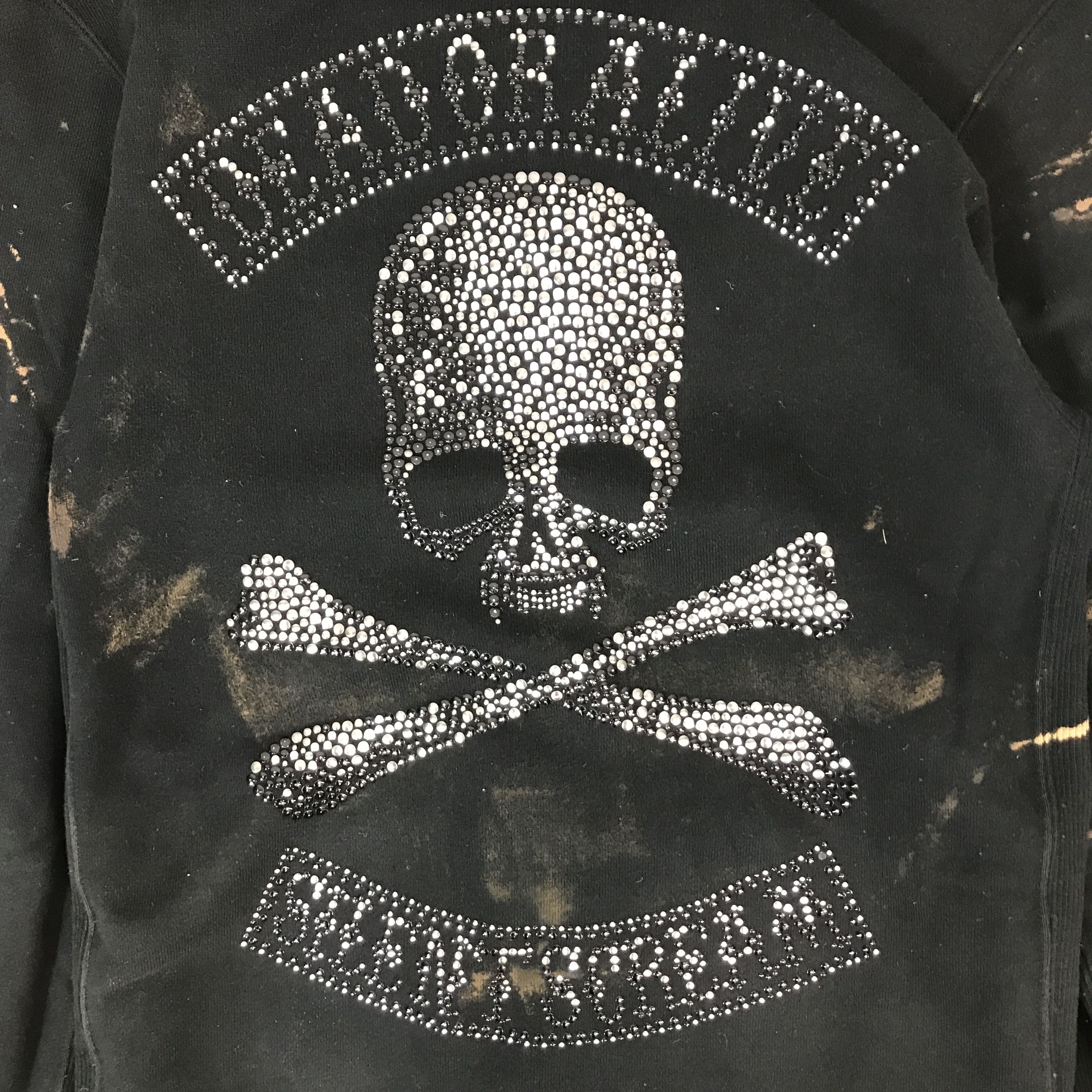 Roen ROEN ACID WASH SKULL DESIGN HOODIR ZIP JACKET Size US XS / EU 42 / 0 - 5 Thumbnail