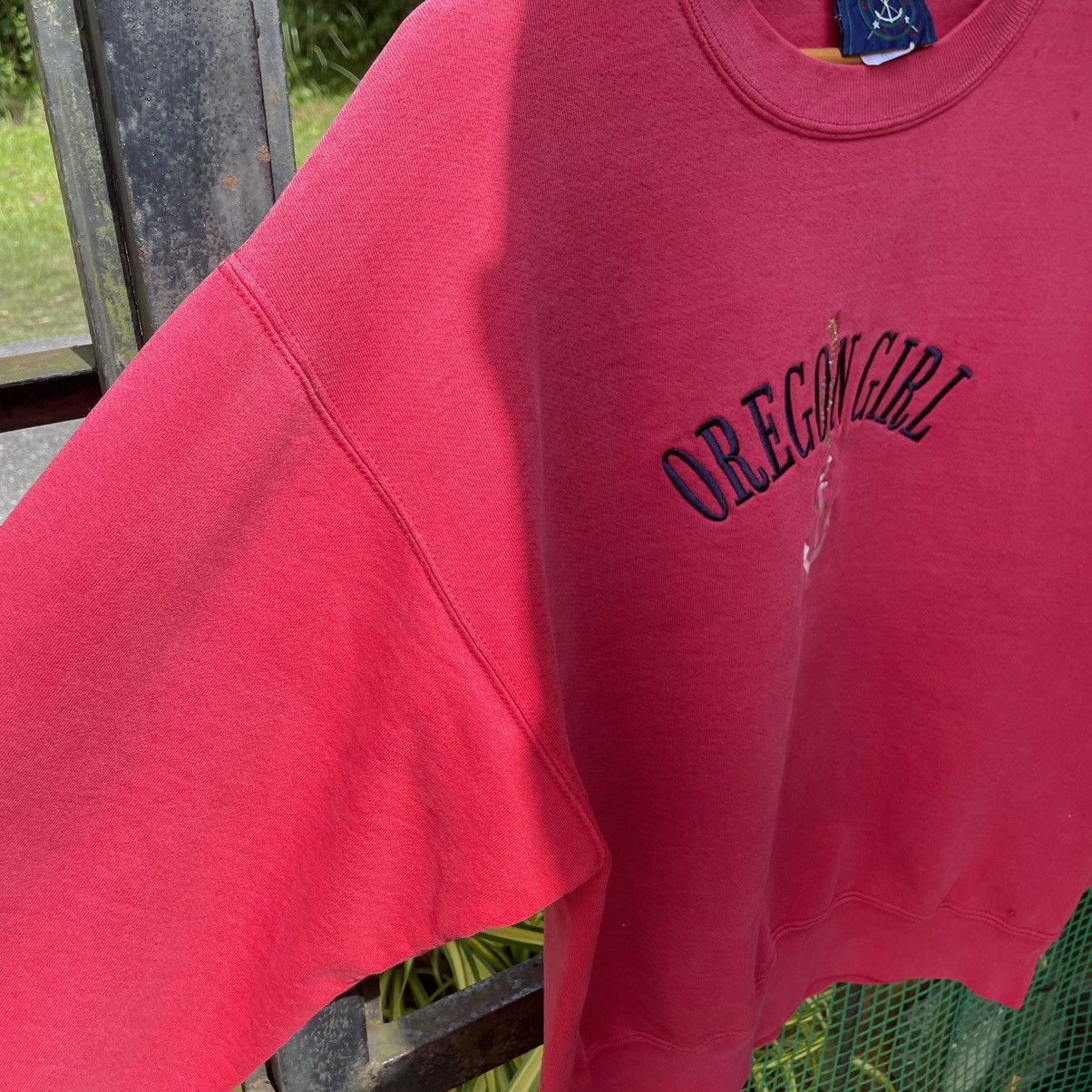Japanese Brand × Vintage 🔥Vintage 90s Oregon Girl Embroidered Big Logo Sweatshirts Size US M / EU 48-50 / 2 - 11 Thumbnail