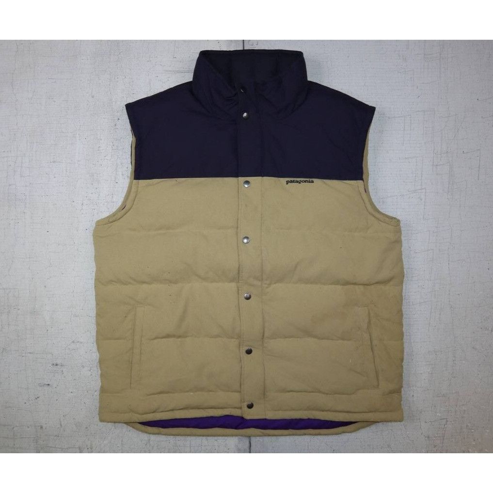 Patagonia Patagonia Bivy Down Vest XL Tan Purple Goose Down Puffer Size US XL / EU 56 / 4 - 8 Thumbnail