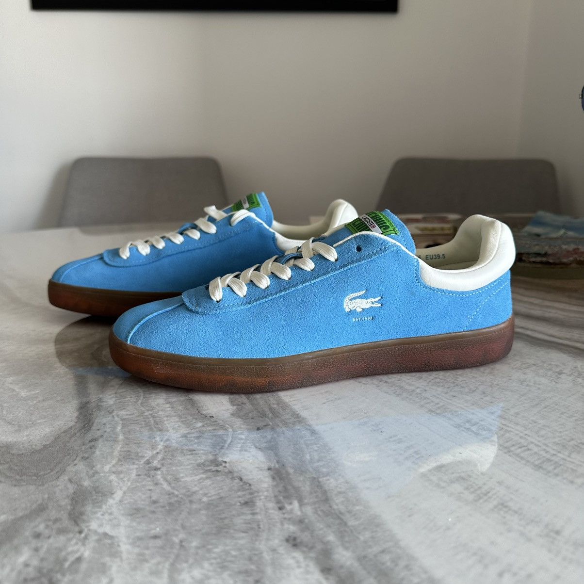 Lacoste Lacoste Men's Baseshot 124 Blue Suede Sneakers Size US 8 / EU 41 - 1 Thumbnail
