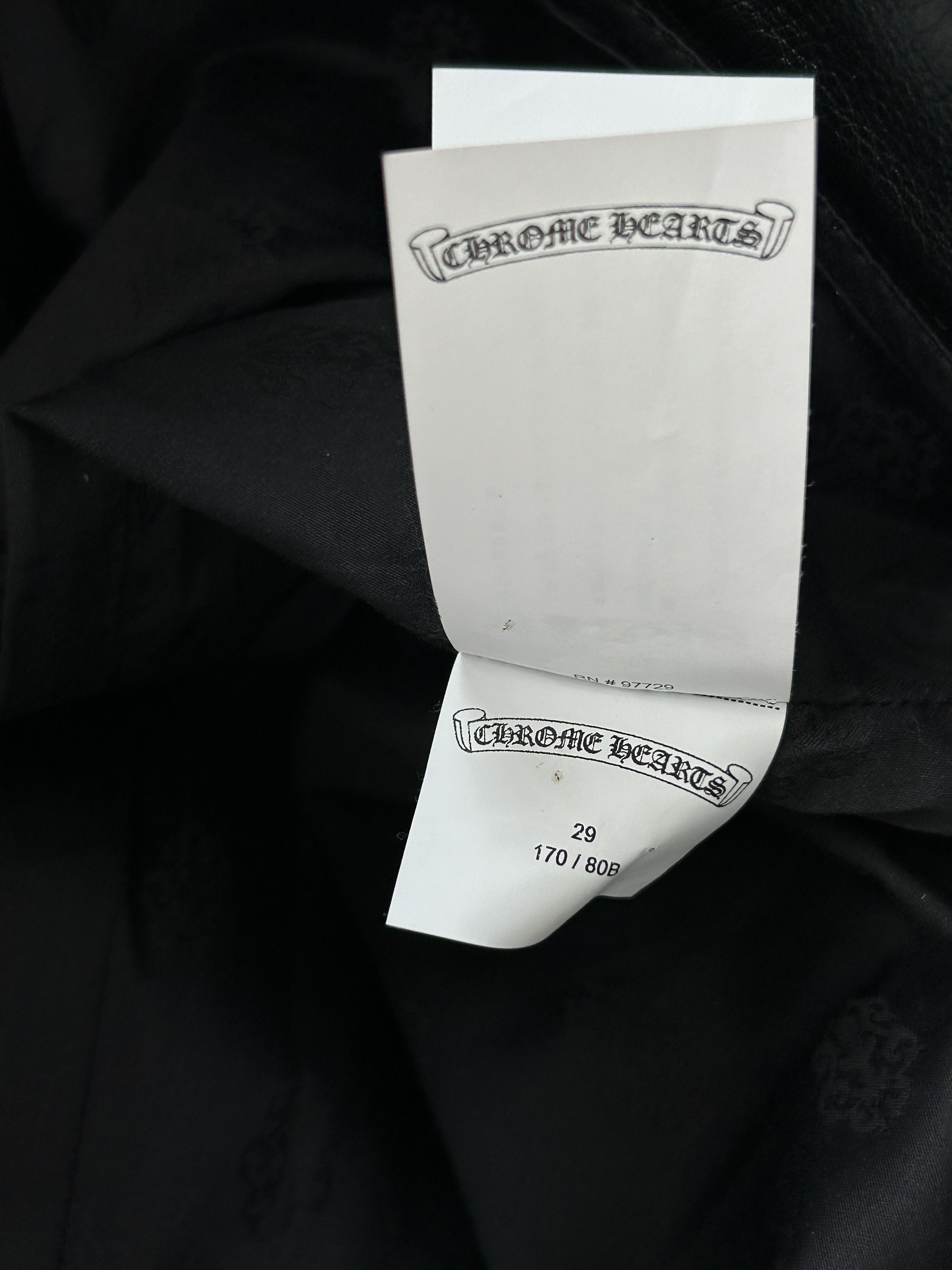 Chrome Hearts Chrome Hearts Black Leather Fleur Knee Pants Size US 29 - 6 Thumbnail