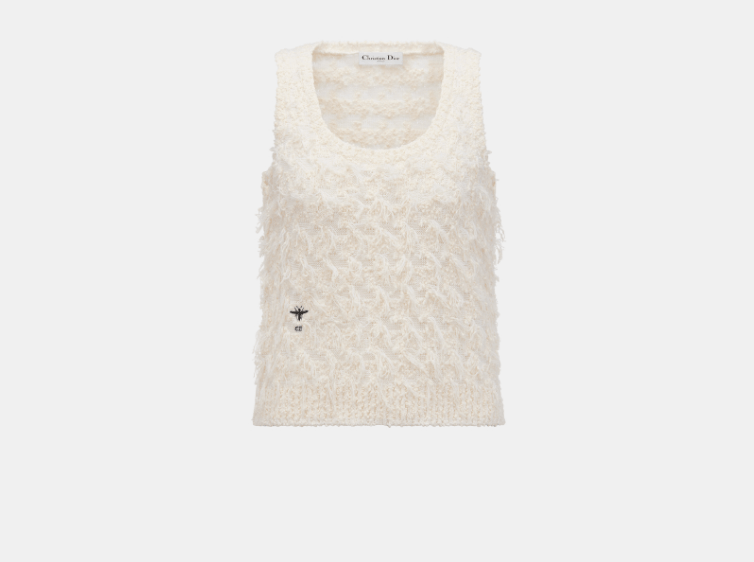 Dior o1w1db10326 514W05 Twinset Sweater in Ecru Size XL / US 12-14 / IT 48-50 - 4 Thumbnail